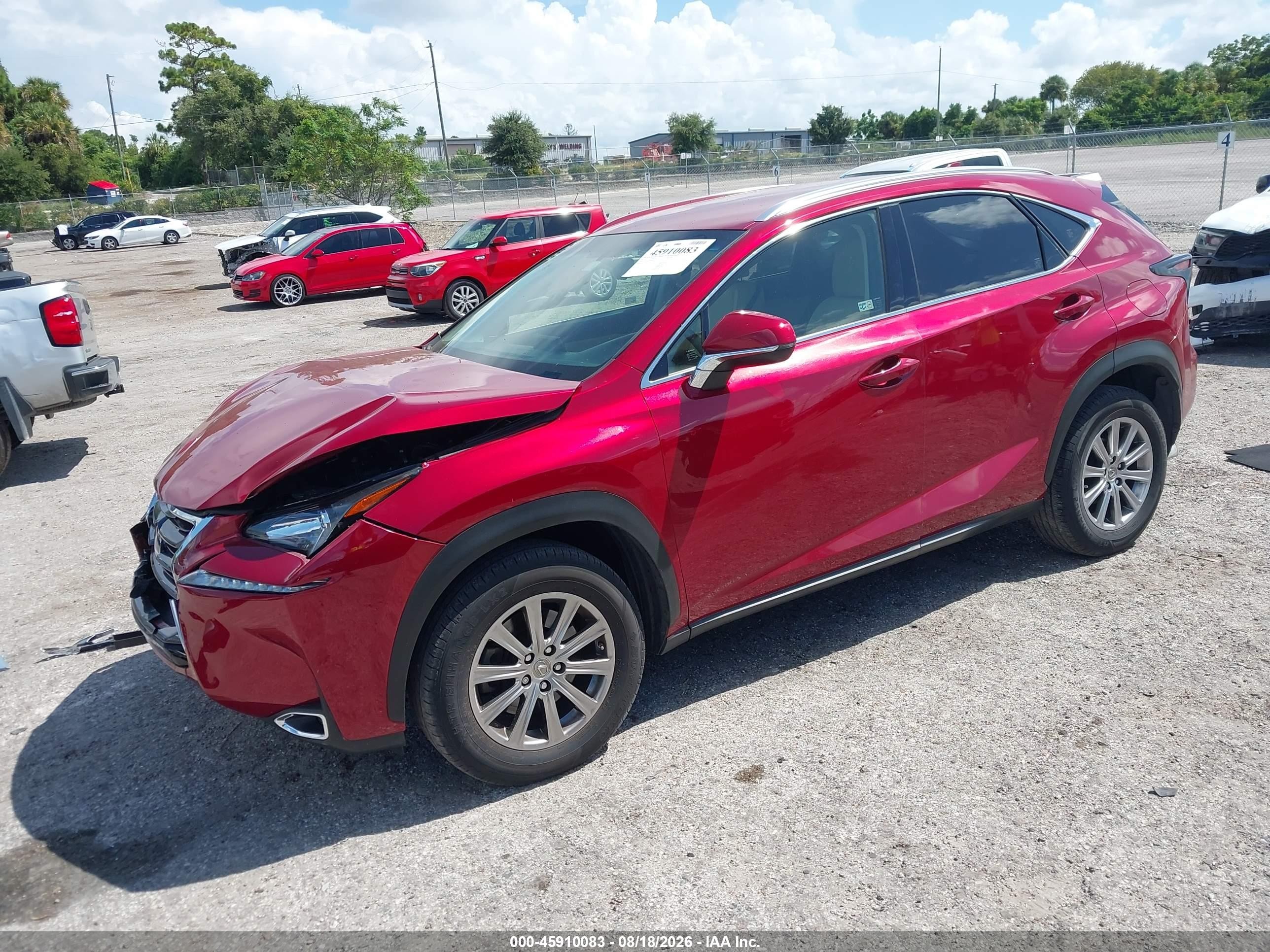 2015 Lexus Nx 200t   Red vin: JTJYARBZ7F2001625