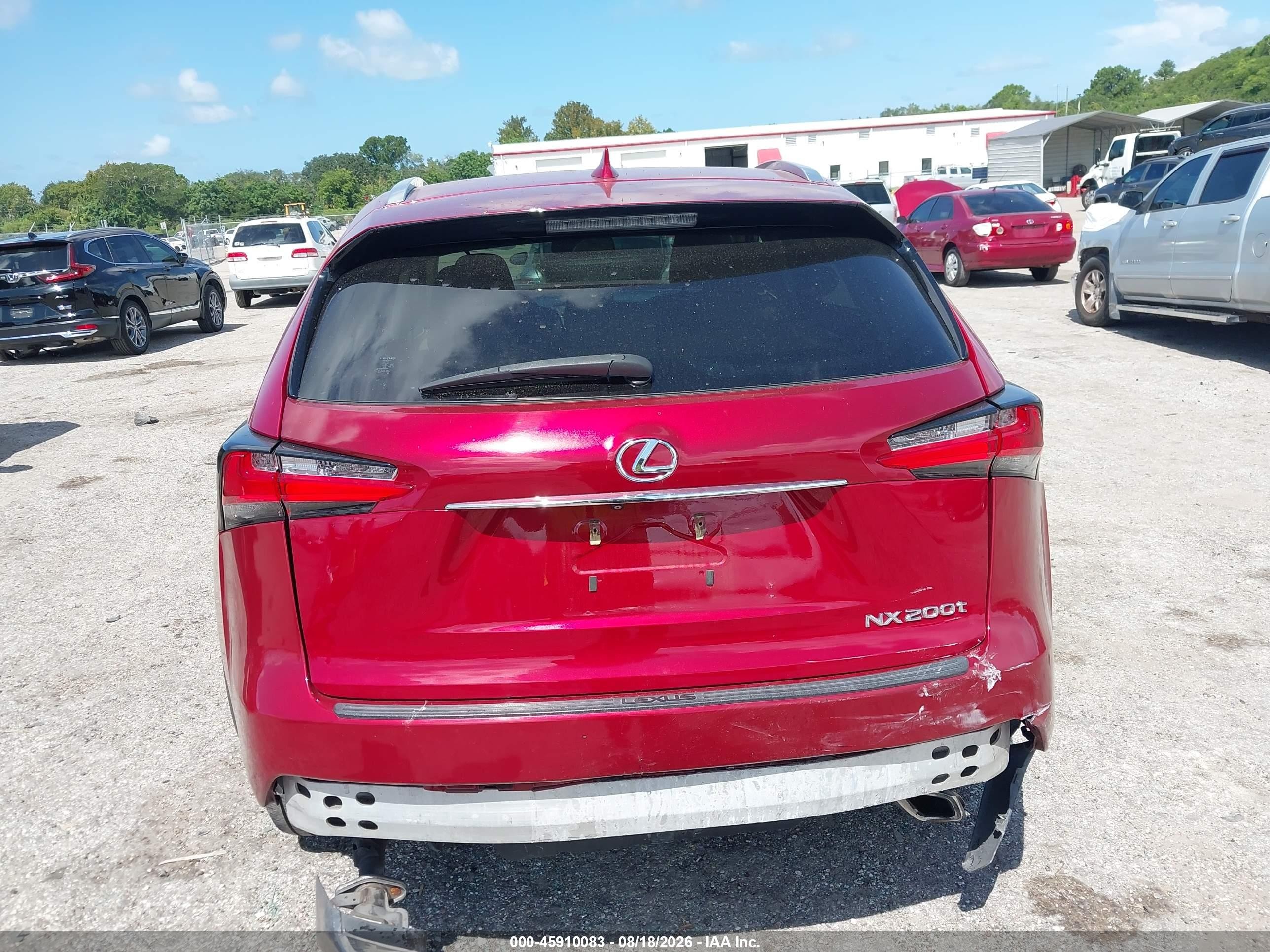 2015 Lexus Nx 200t   Red vin: JTJYARBZ7F2001625