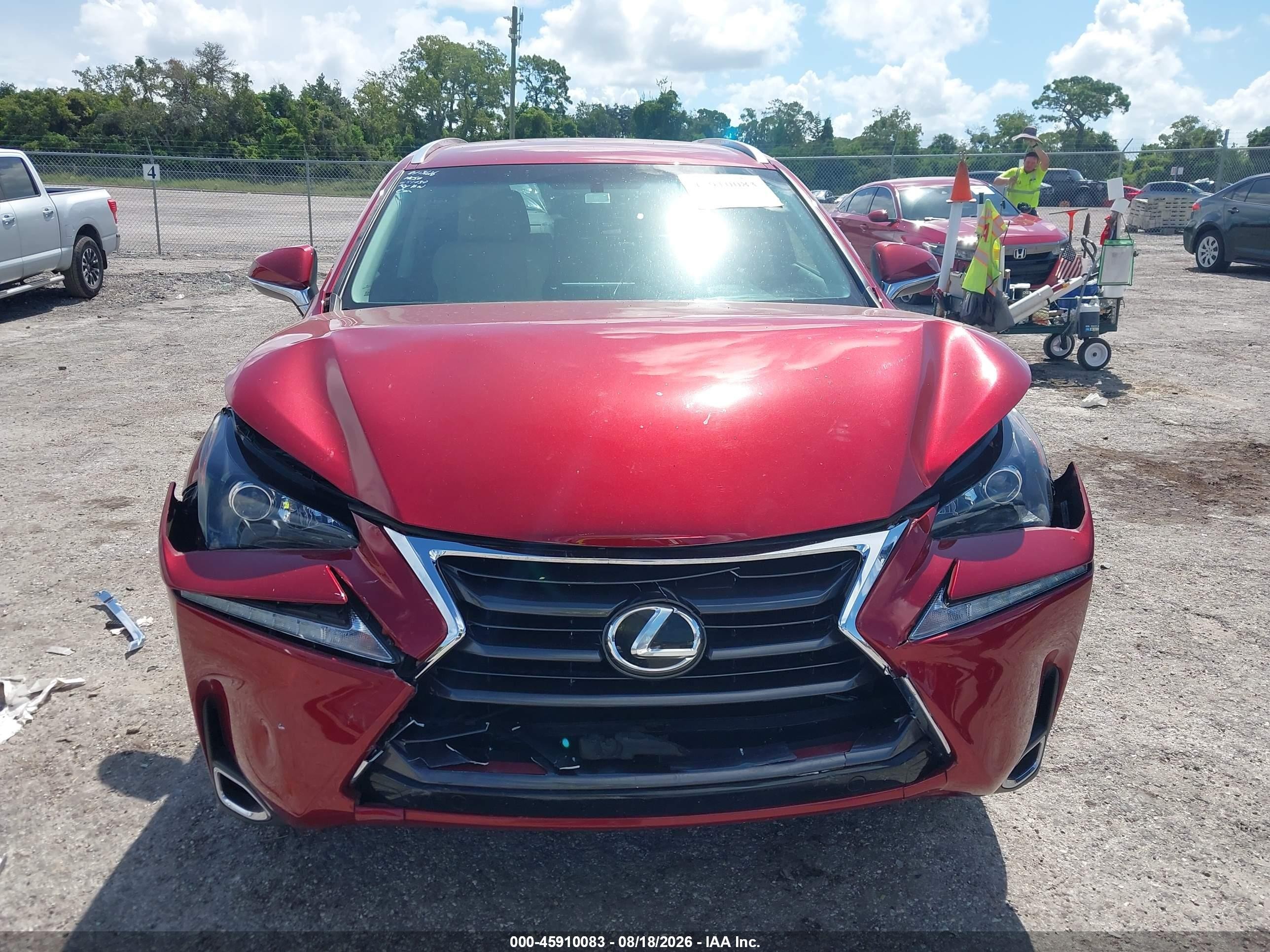 2015 Lexus Nx 200t   Red vin: JTJYARBZ7F2001625