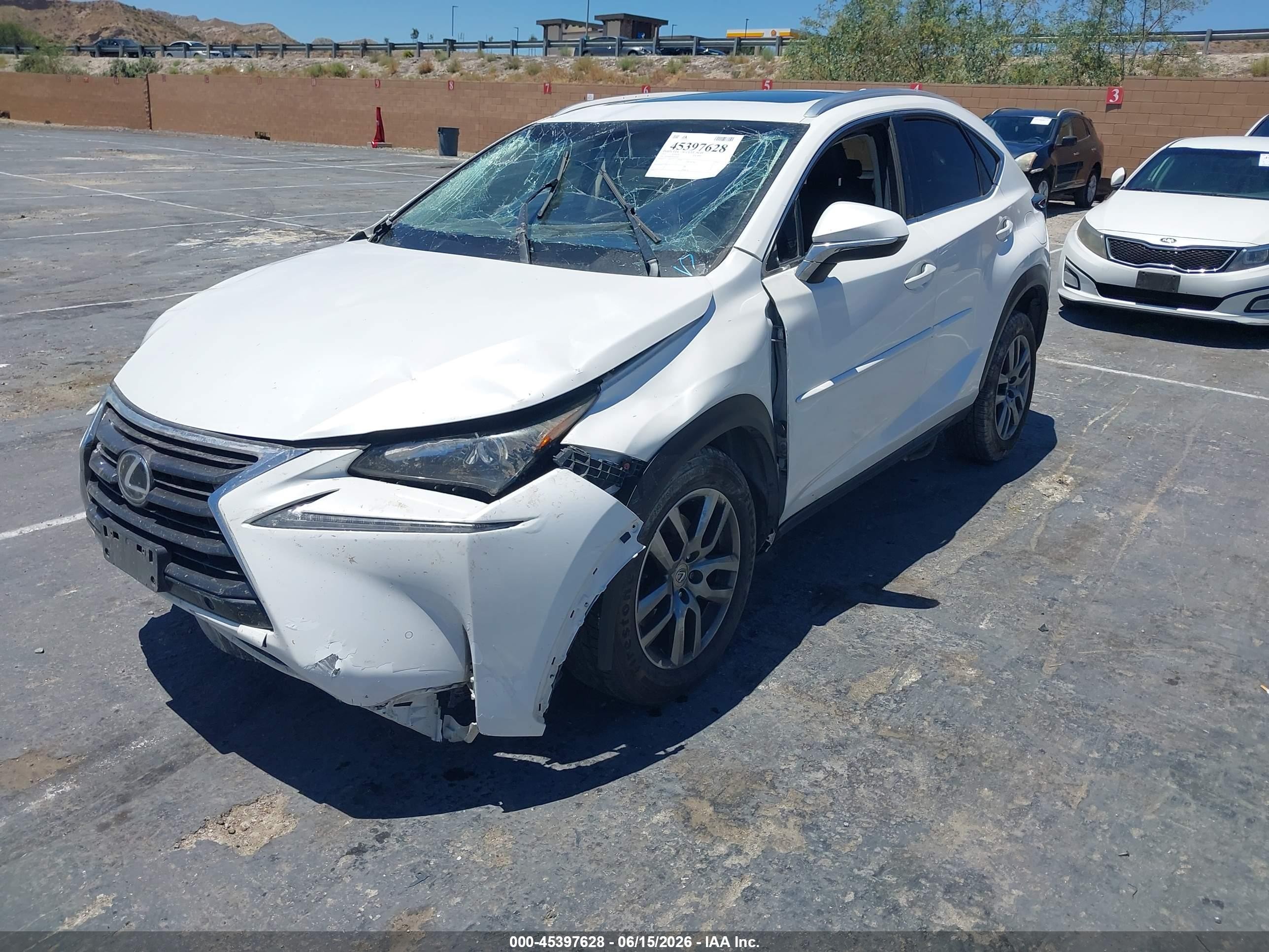 2015 Lexus Nx 200t Белый vin: JTJYARBZ7F2016559