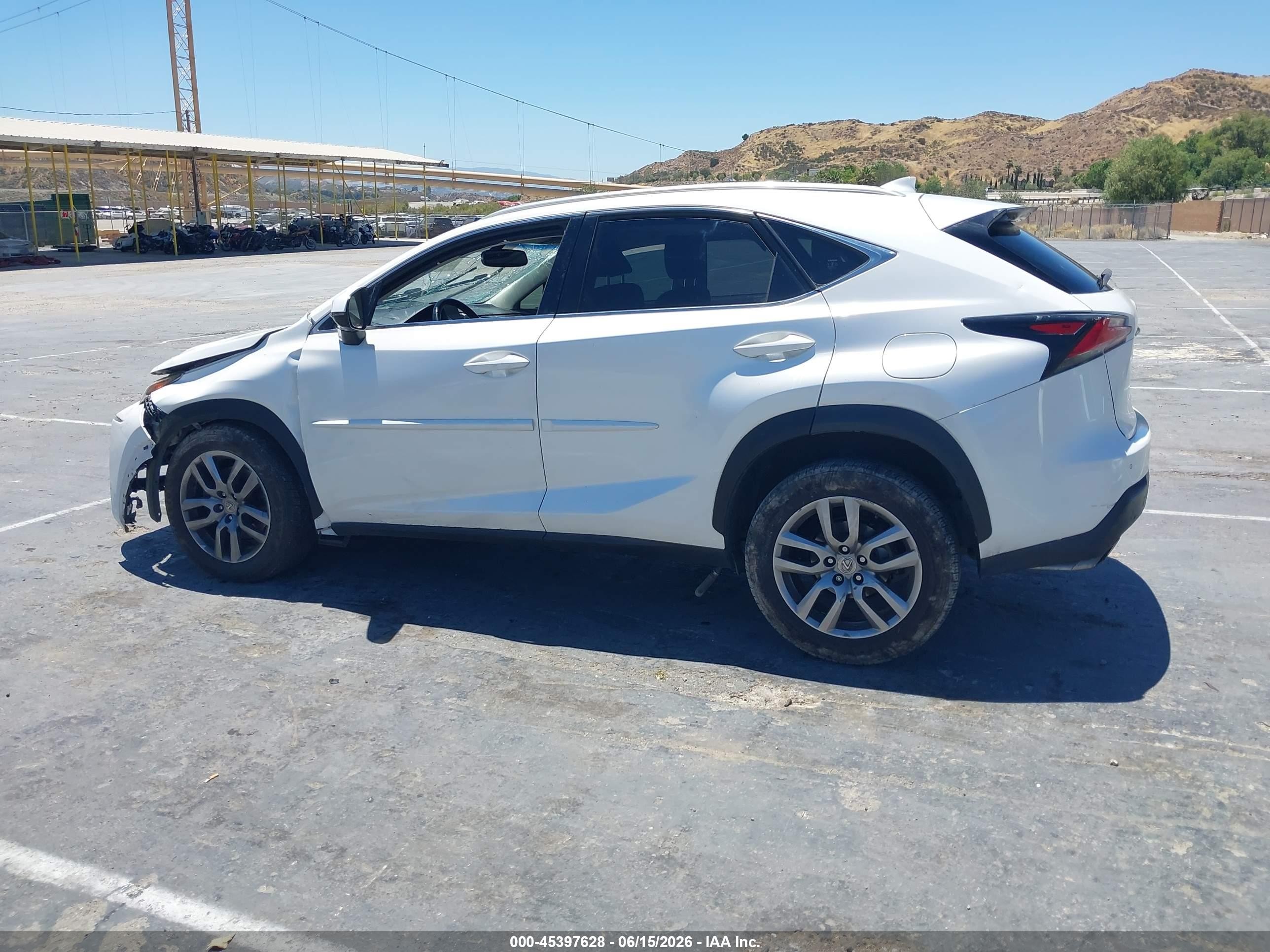 2015 Lexus Nx 200t Белый vin: JTJYARBZ7F2016559