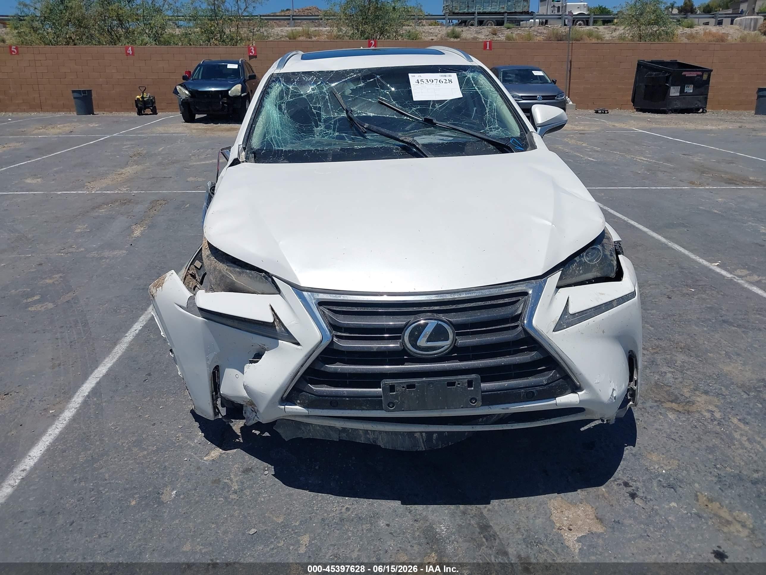 2015 Lexus Nx 200t Белый vin: JTJYARBZ7F2016559