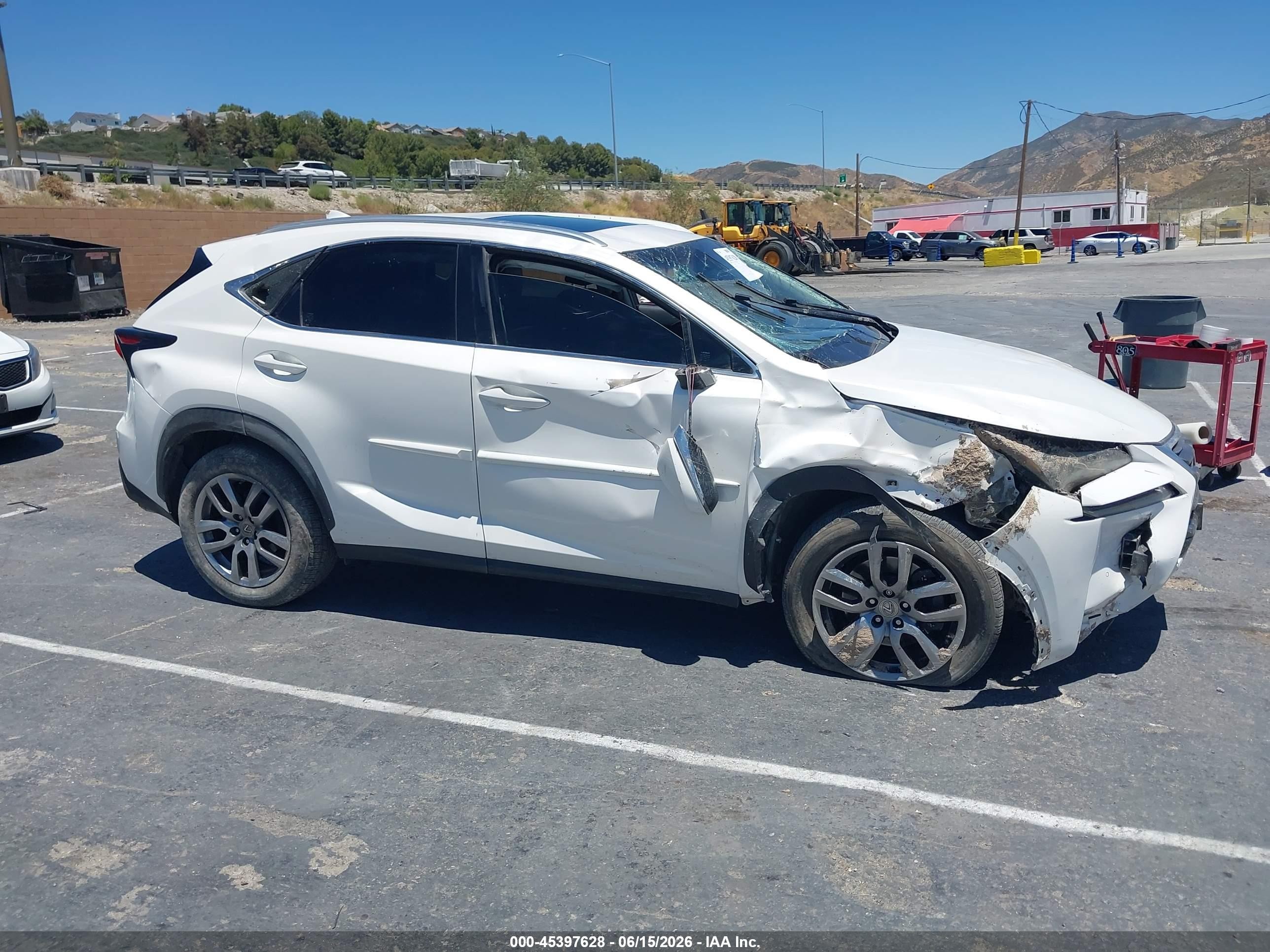 2015 Lexus Nx 200t Белый vin: JTJYARBZ7F2016559