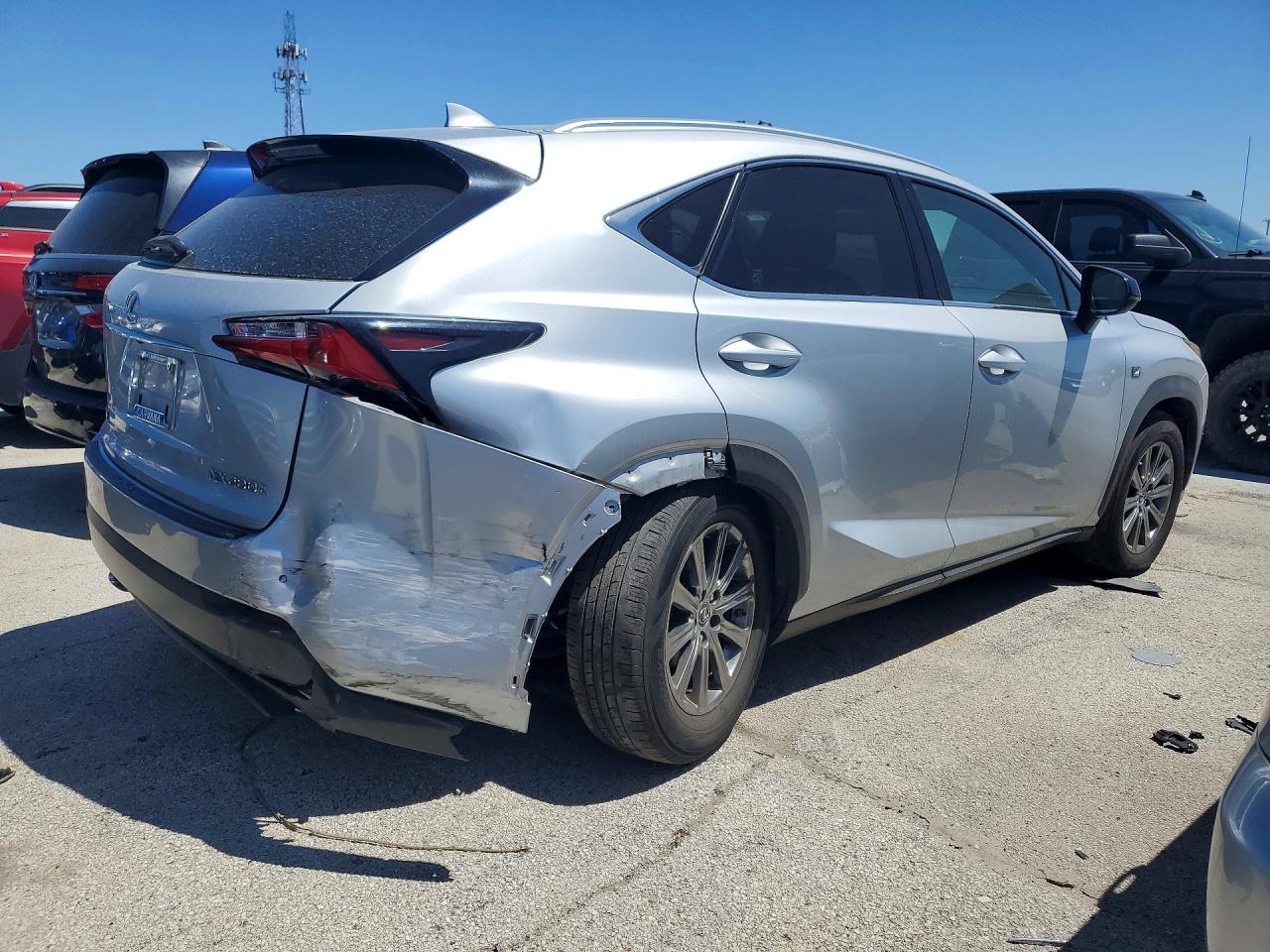 2015 Lexus Nx 200t Silver vin: JTJYARBZ7F2016755