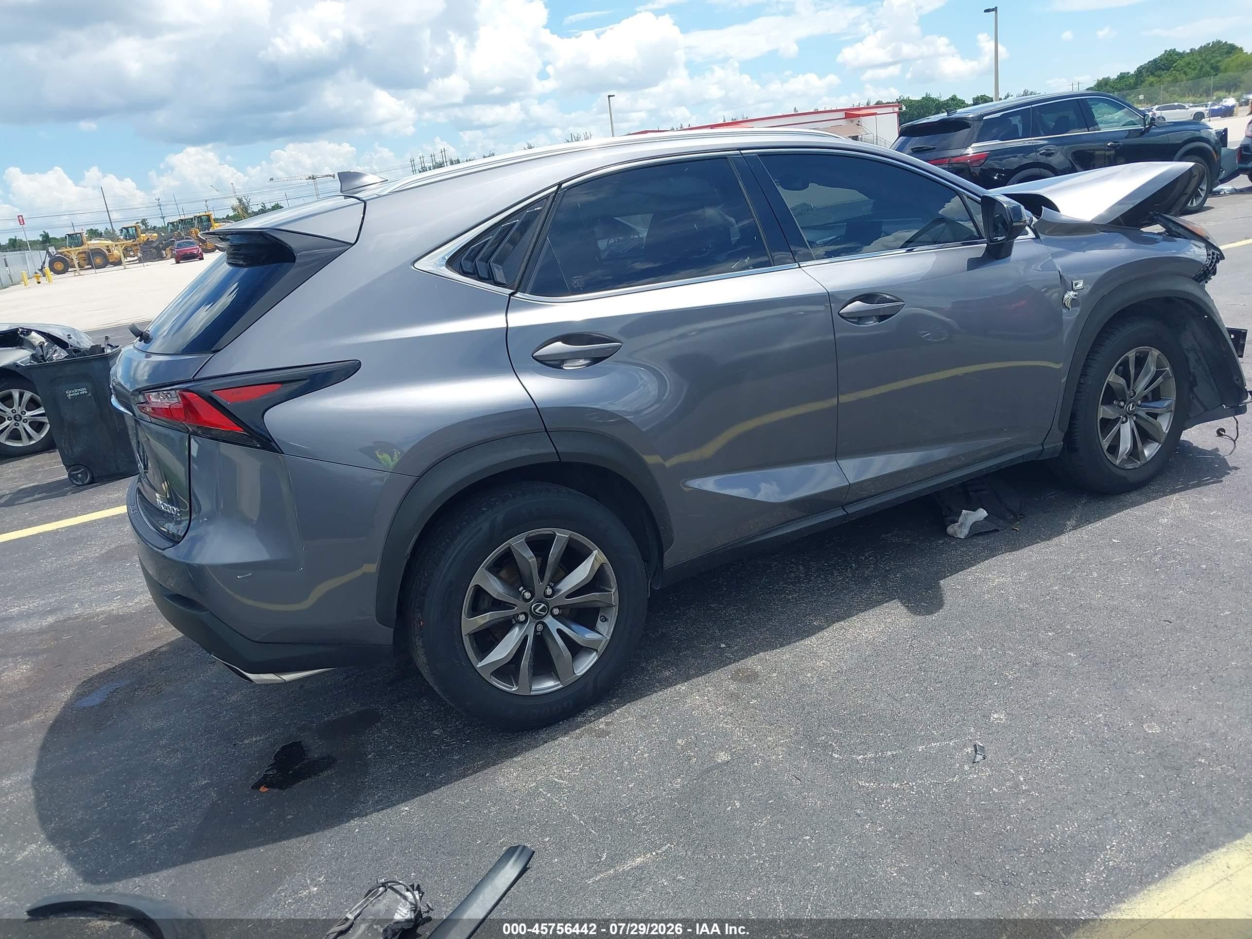 2017 Lexus Nx 200t F Sport Gray vin: JTJYARBZ7H2072620