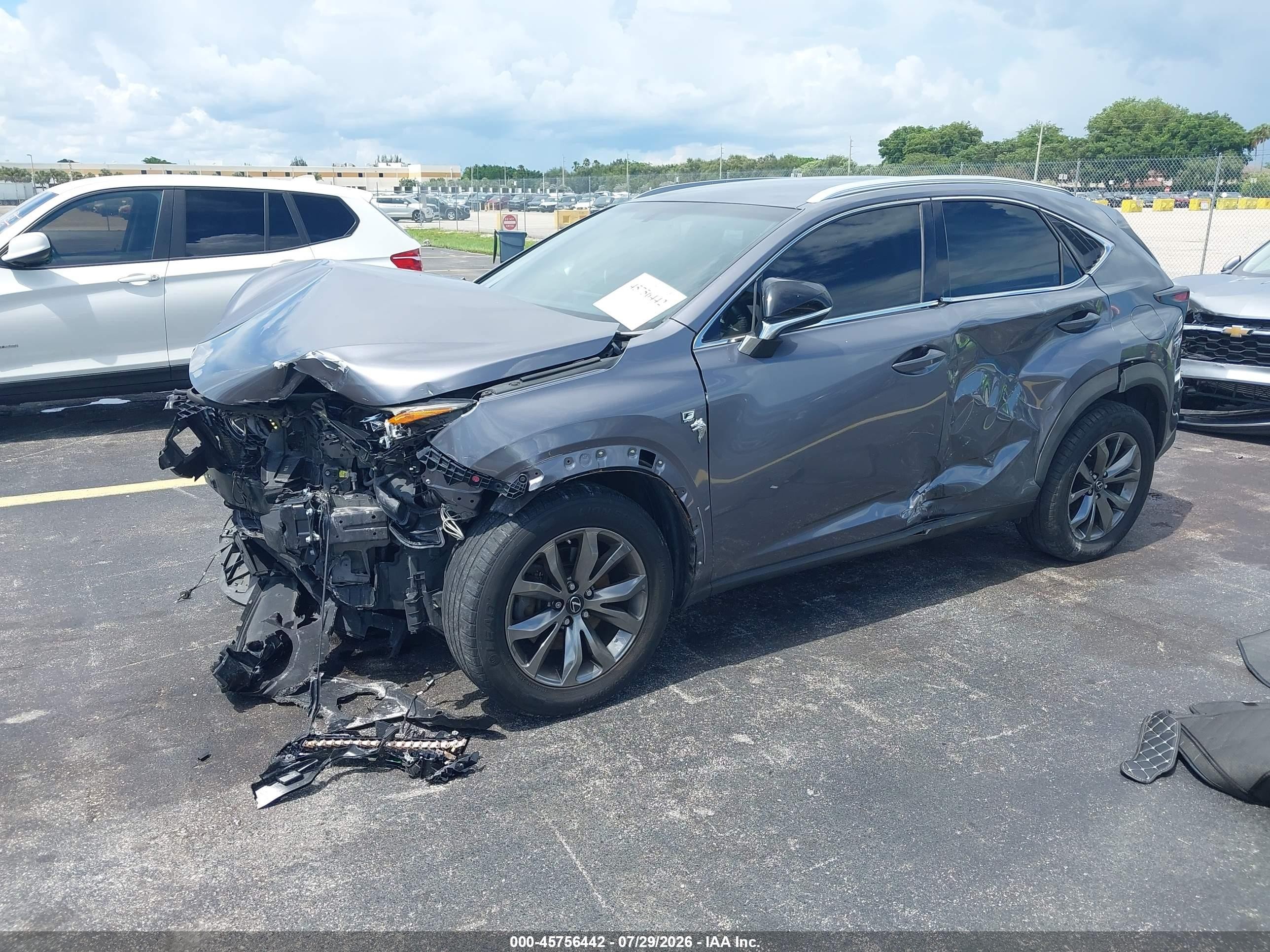 2017 Lexus Nx 200t F Sport Gray vin: JTJYARBZ7H2072620