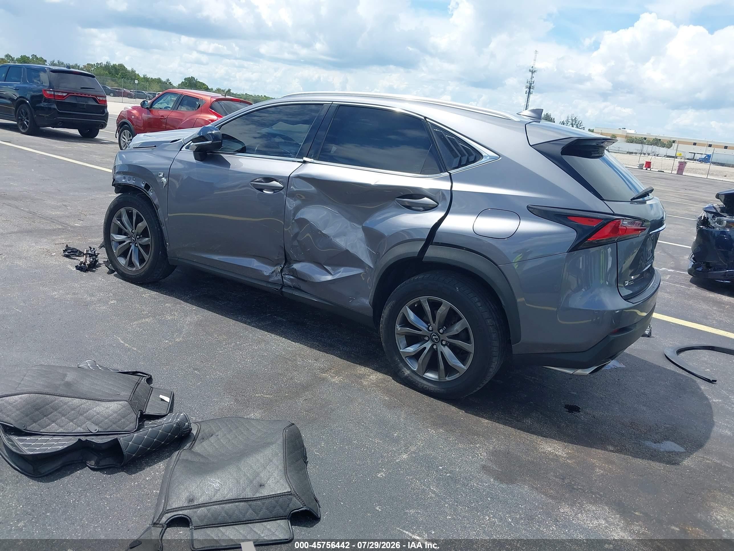 2017 Lexus Nx 200t F Sport Gray vin: JTJYARBZ7H2072620