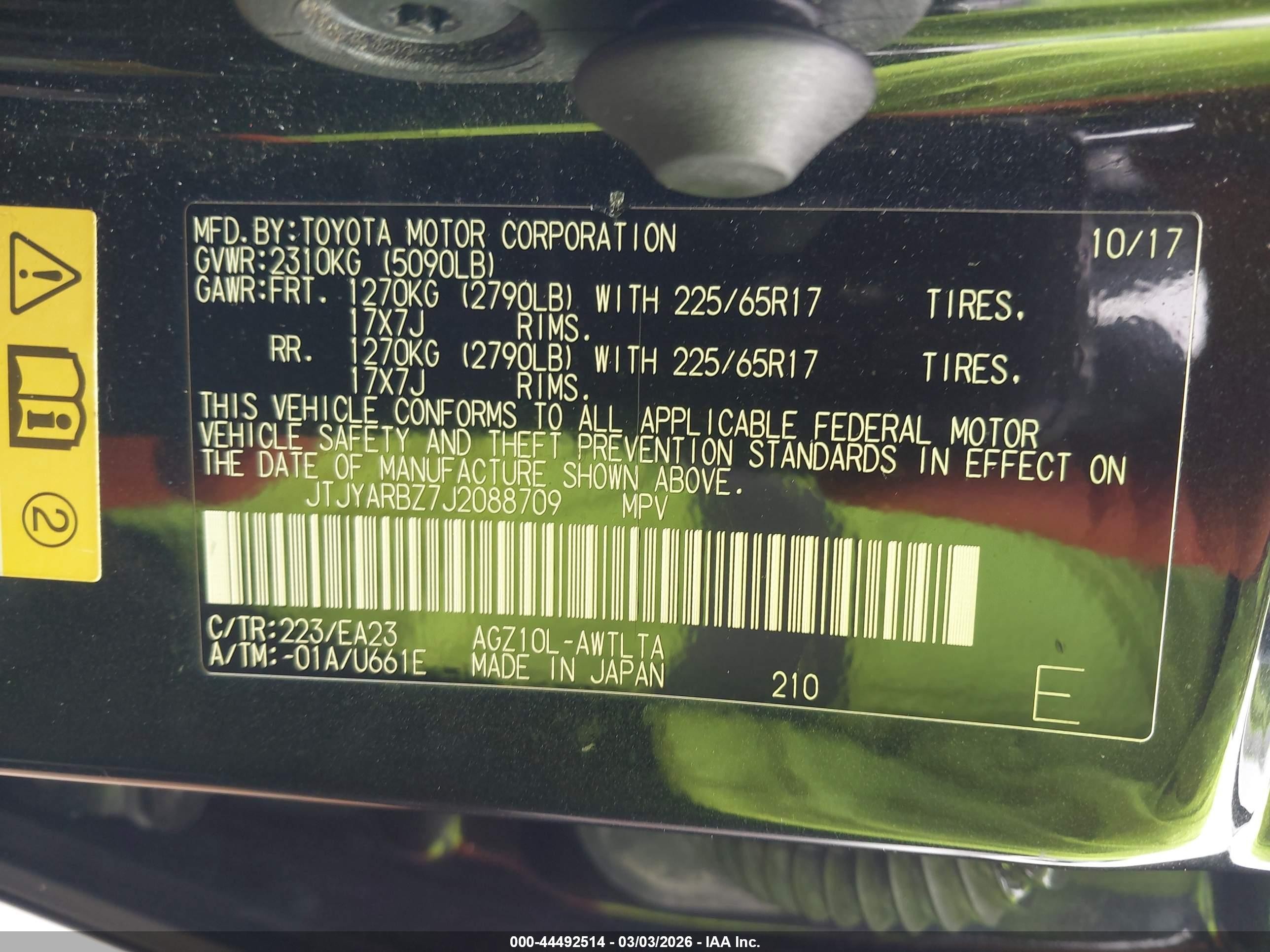 2018 Lexus Nx 300 Black vin: JTJYARBZ7J2088709