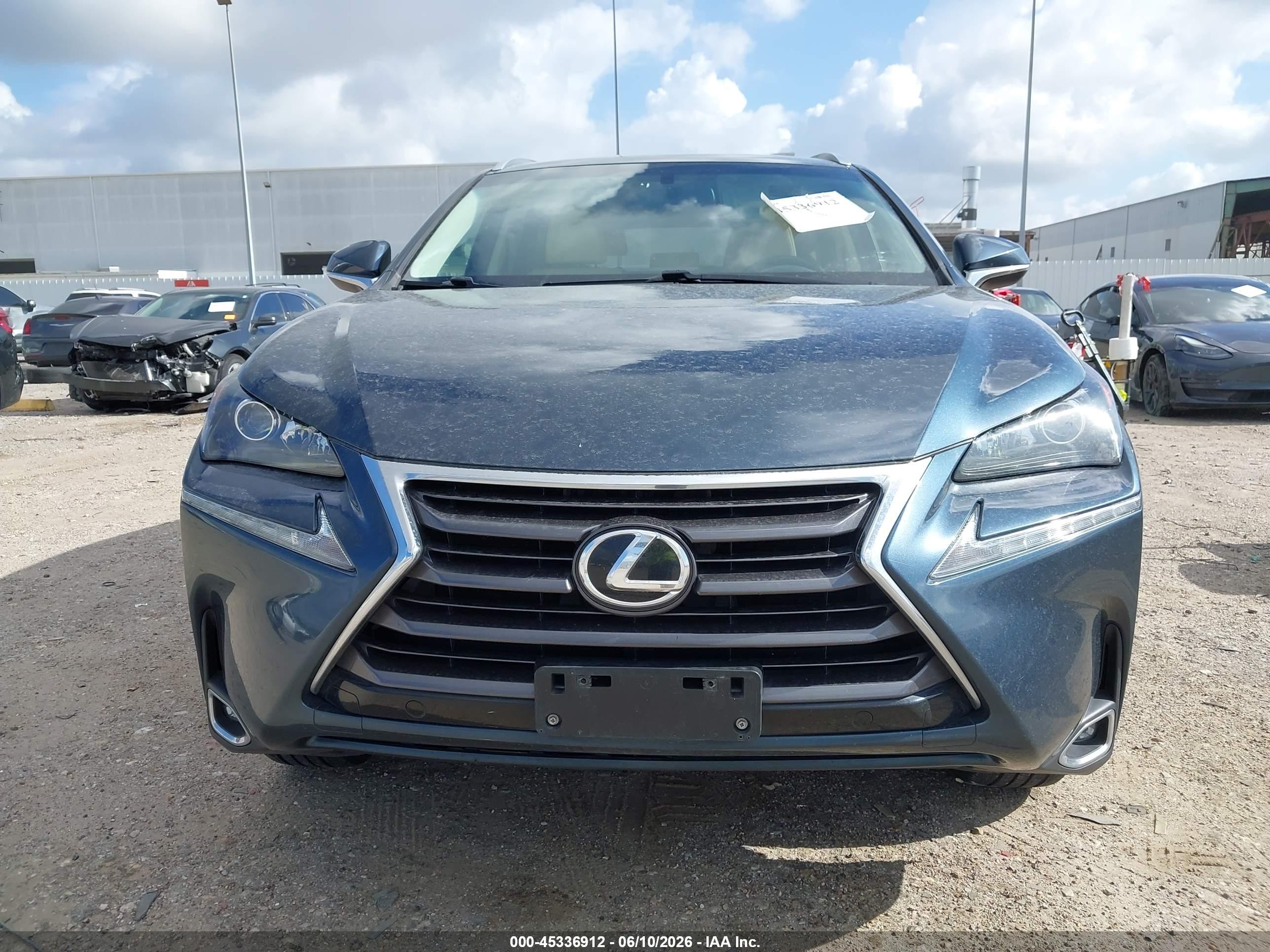 2015 Lexus Nx 200t Blue vin: JTJYARBZ8F2004405