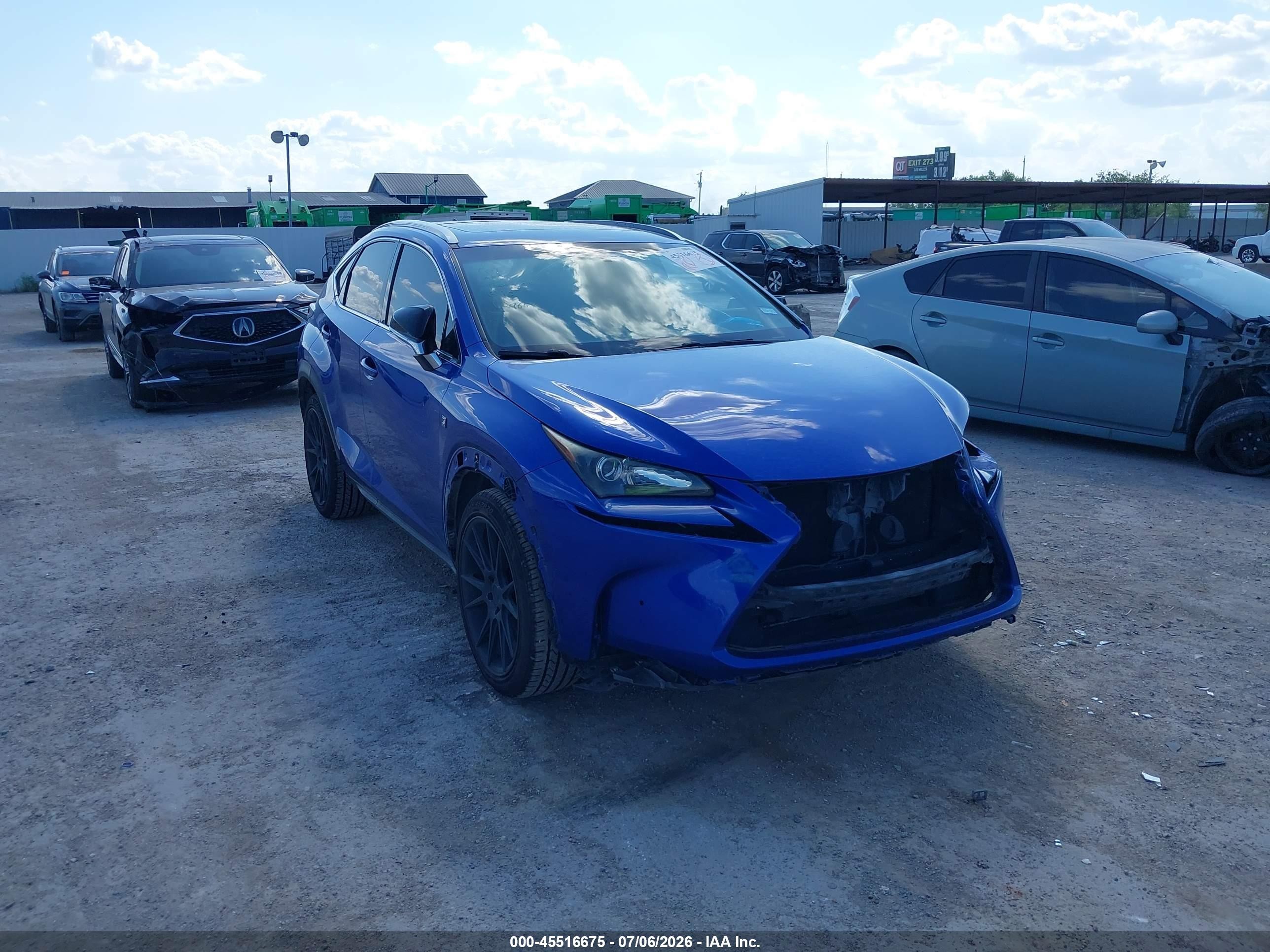 2015 Lexus Nx 200t F Sport Blue vin: JTJYARBZ8F2007790