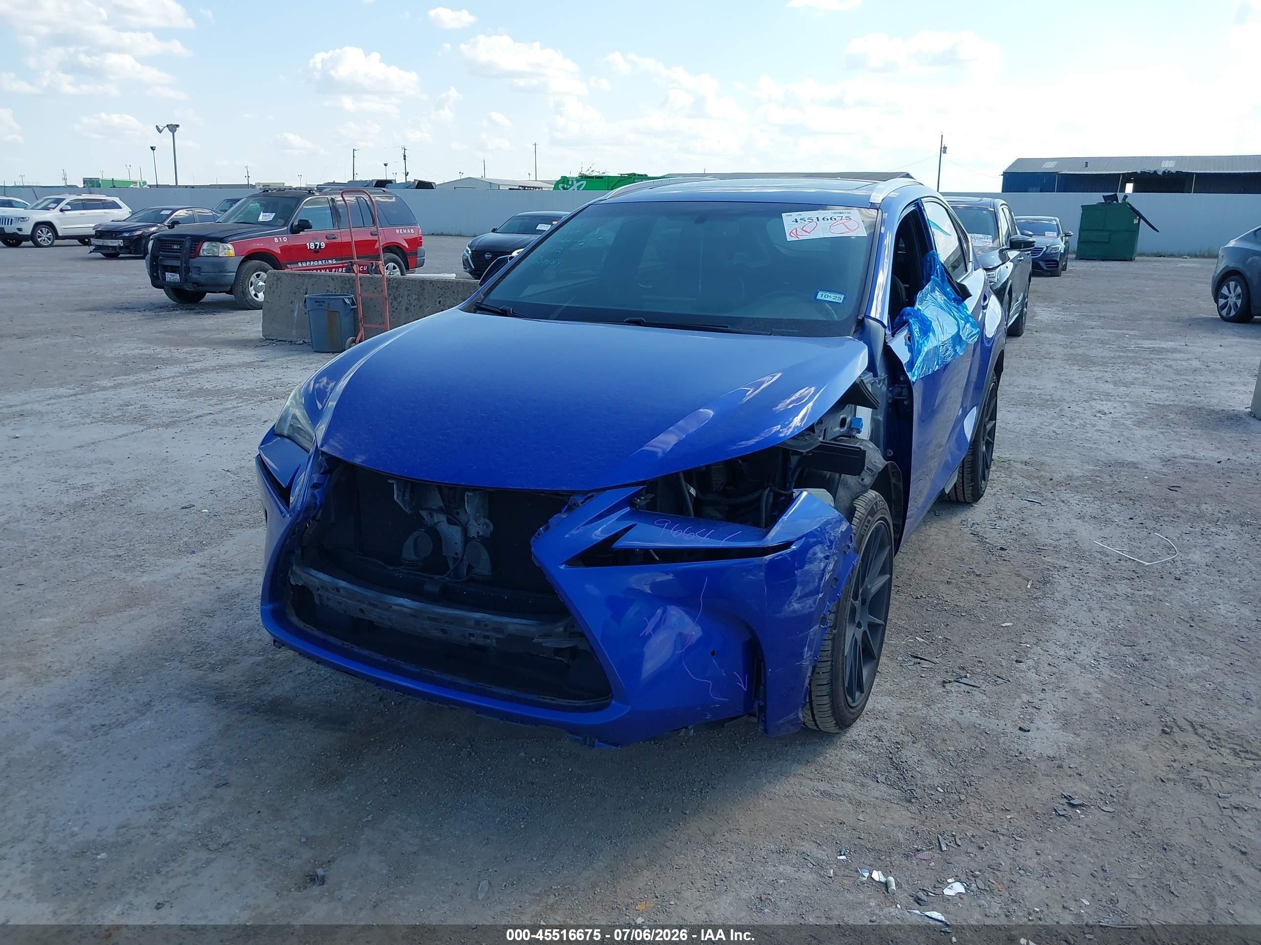 2015 Lexus Nx 200t F Sport Blue vin: JTJYARBZ8F2007790