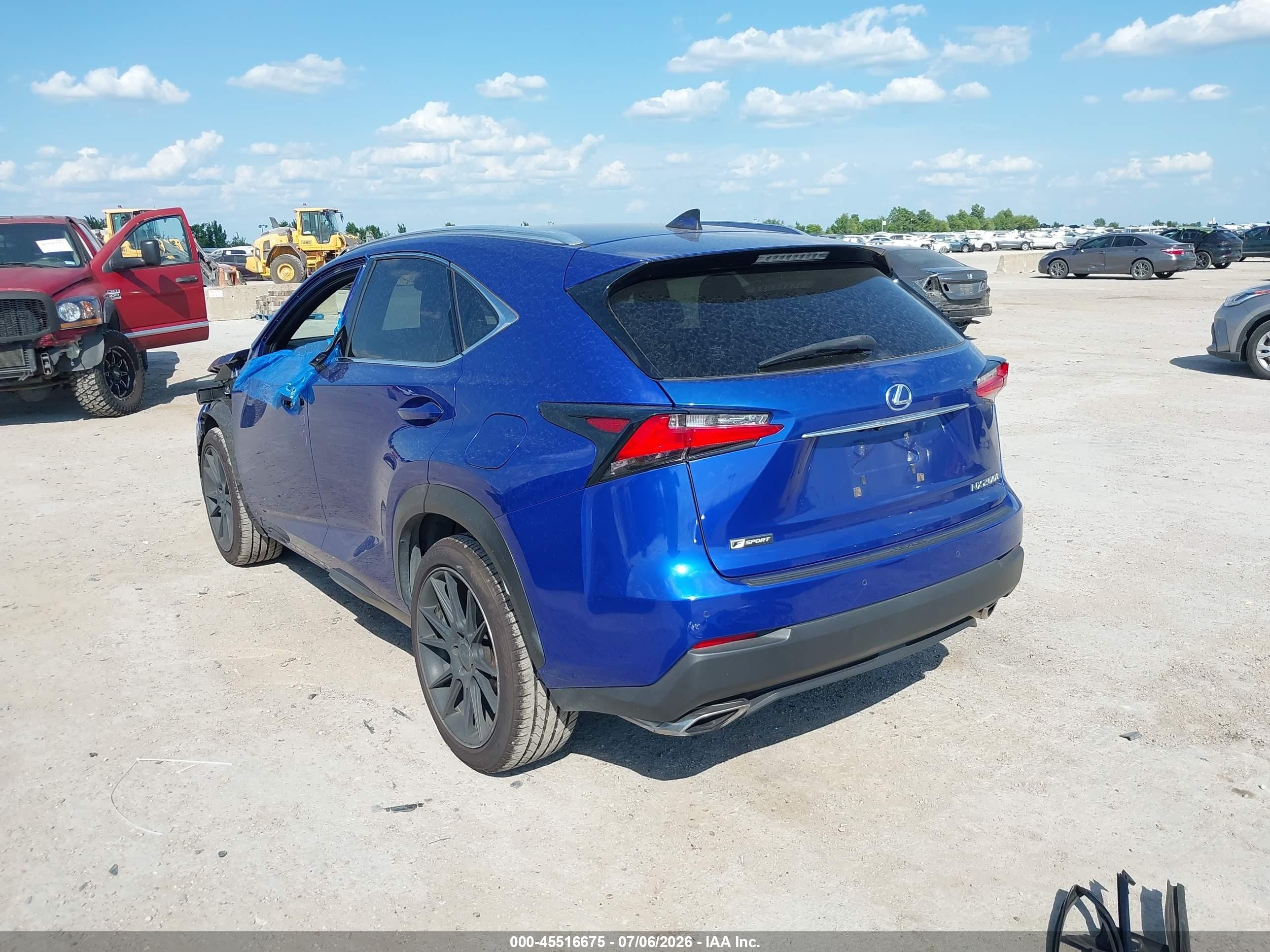 2015 Lexus Nx 200t F Sport Blue vin: JTJYARBZ8F2007790