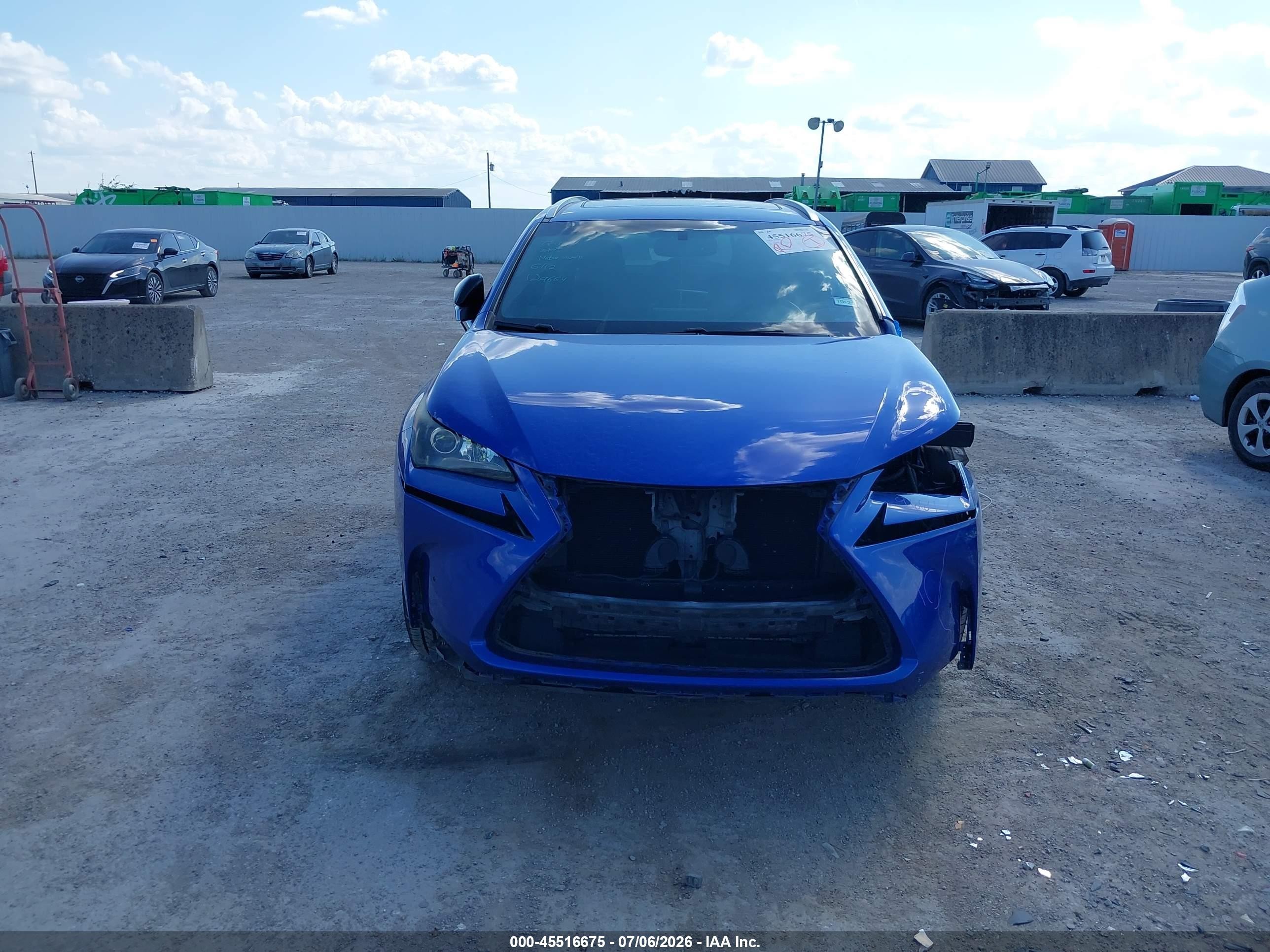 2015 Lexus Nx 200t F Sport Blue vin: JTJYARBZ8F2007790