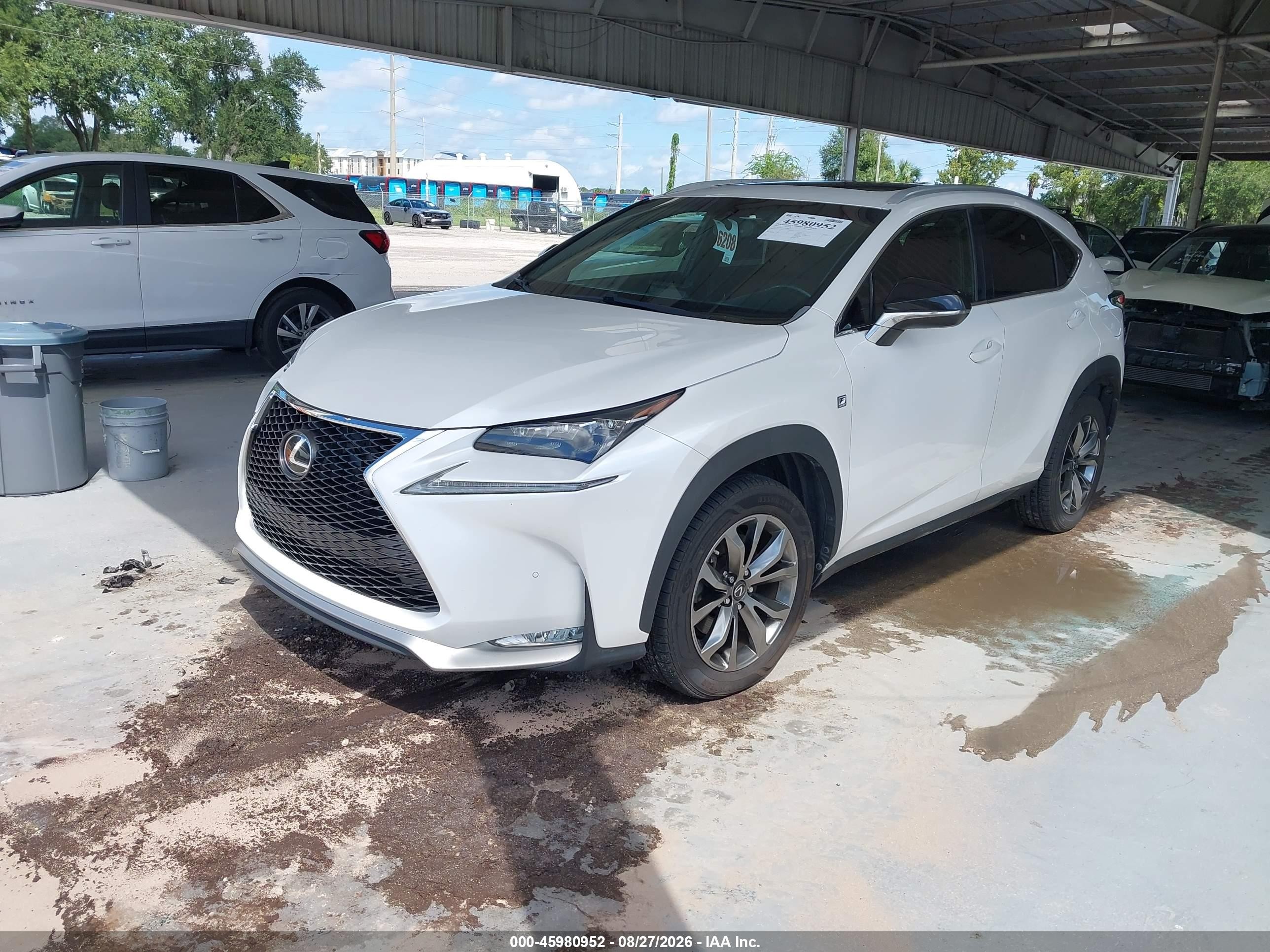 2015 Lexus Nx 200t F Sport Белый vin: JTJYARBZ8F2018627