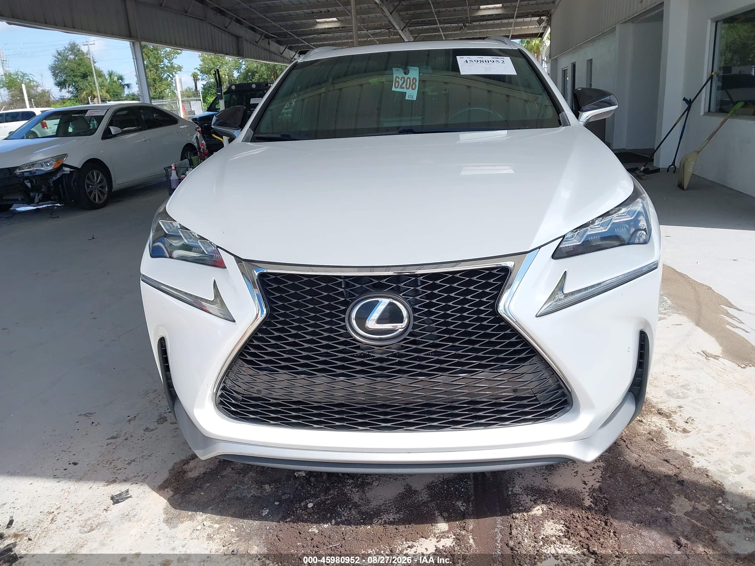 2015 Lexus Nx 200t F Sport Белый vin: JTJYARBZ8F2018627