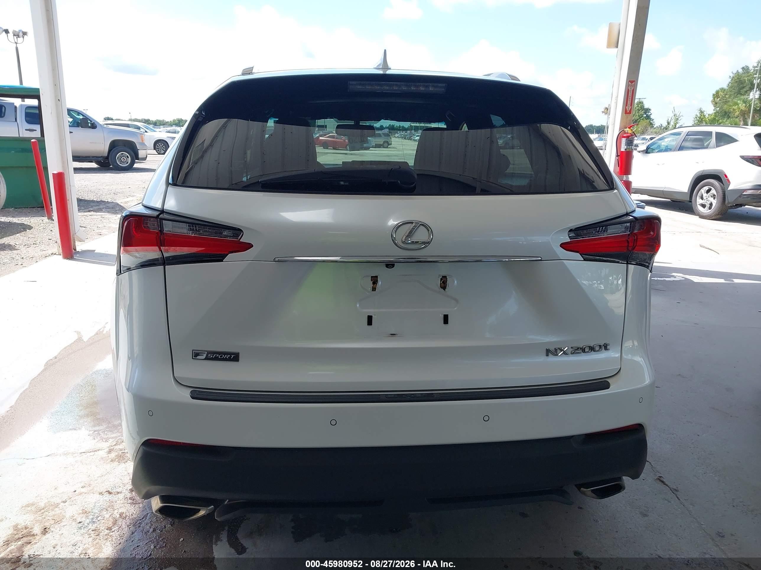 2015 Lexus Nx 200t F Sport Белый vin: JTJYARBZ8F2018627