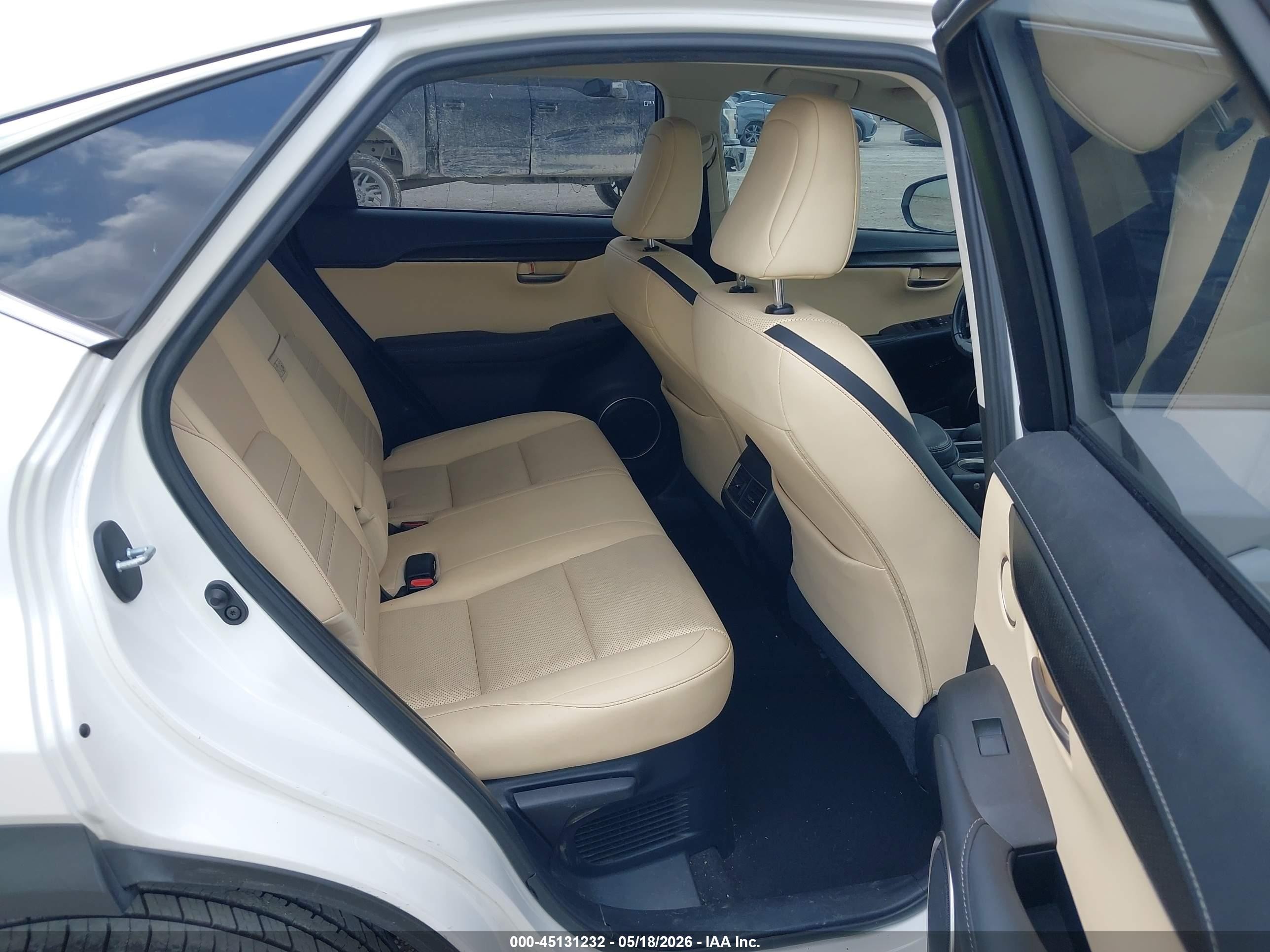 2015 Lexus Nx 200t   White vin: JTJYARBZ8F2018966