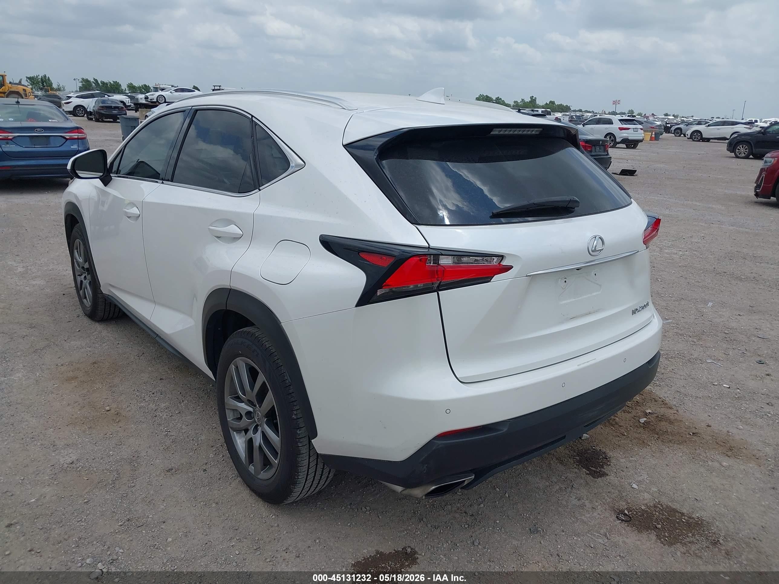 2015 Lexus Nx 200t   White vin: JTJYARBZ8F2018966