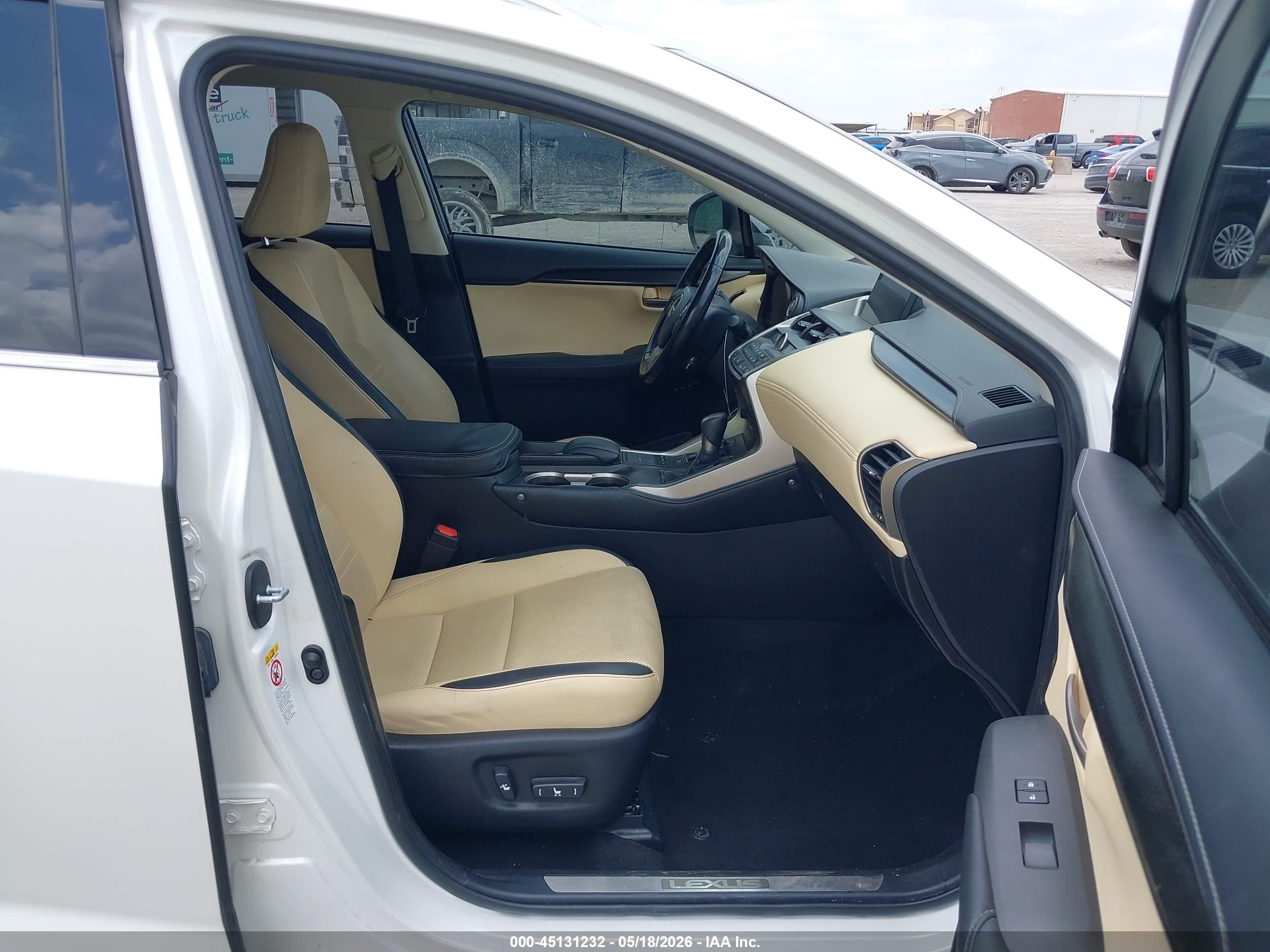 2015 Lexus Nx 200t   White vin: JTJYARBZ8F2018966