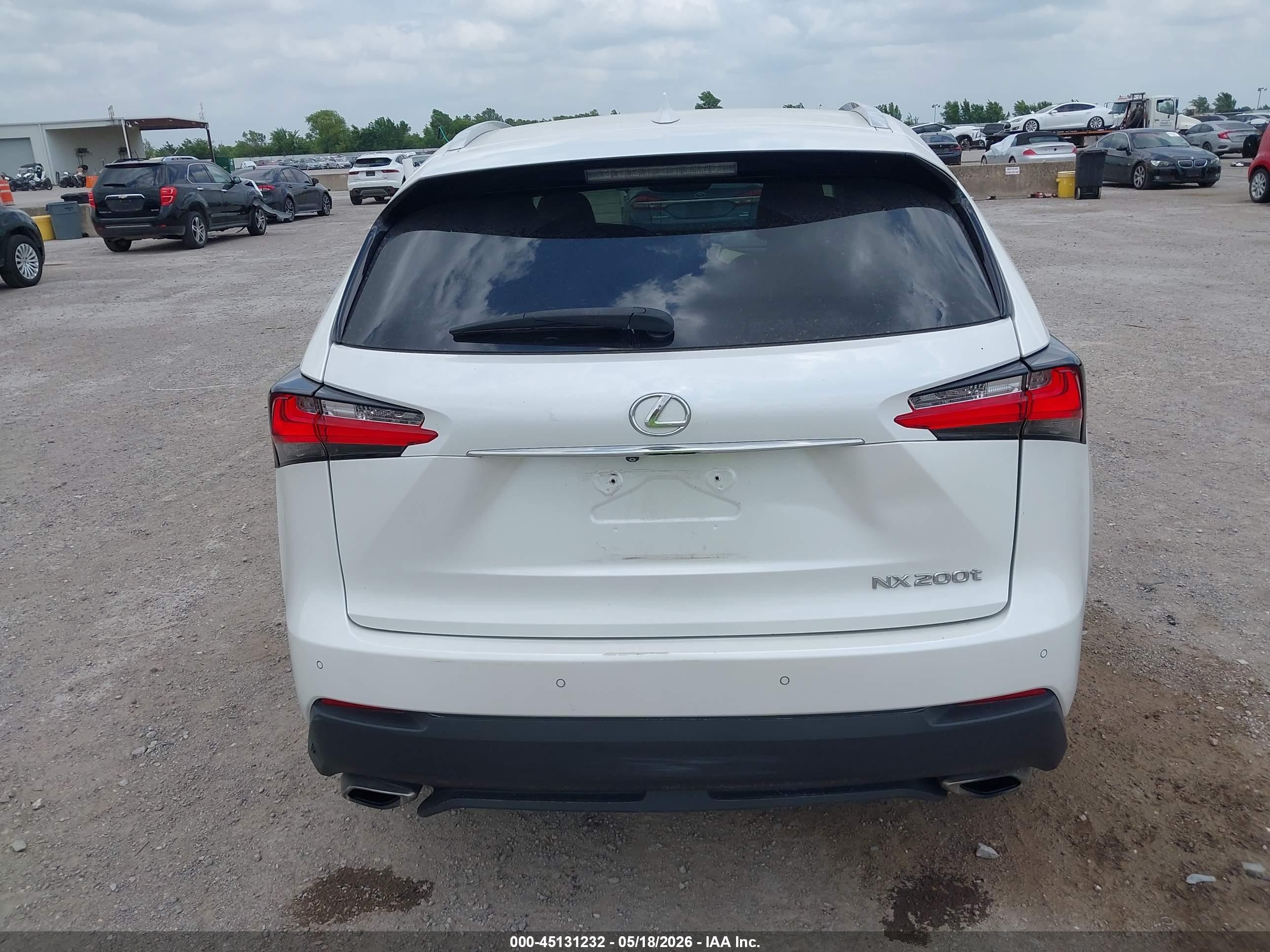 2015 Lexus Nx 200t   White vin: JTJYARBZ8F2018966