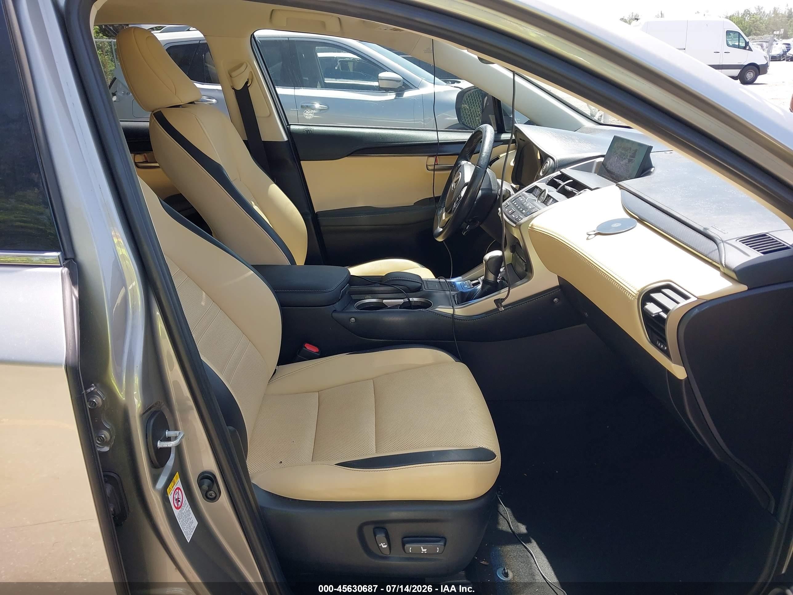 2015 Lexus Nx 200t   Silver vin: JTJYARBZ8F2019342