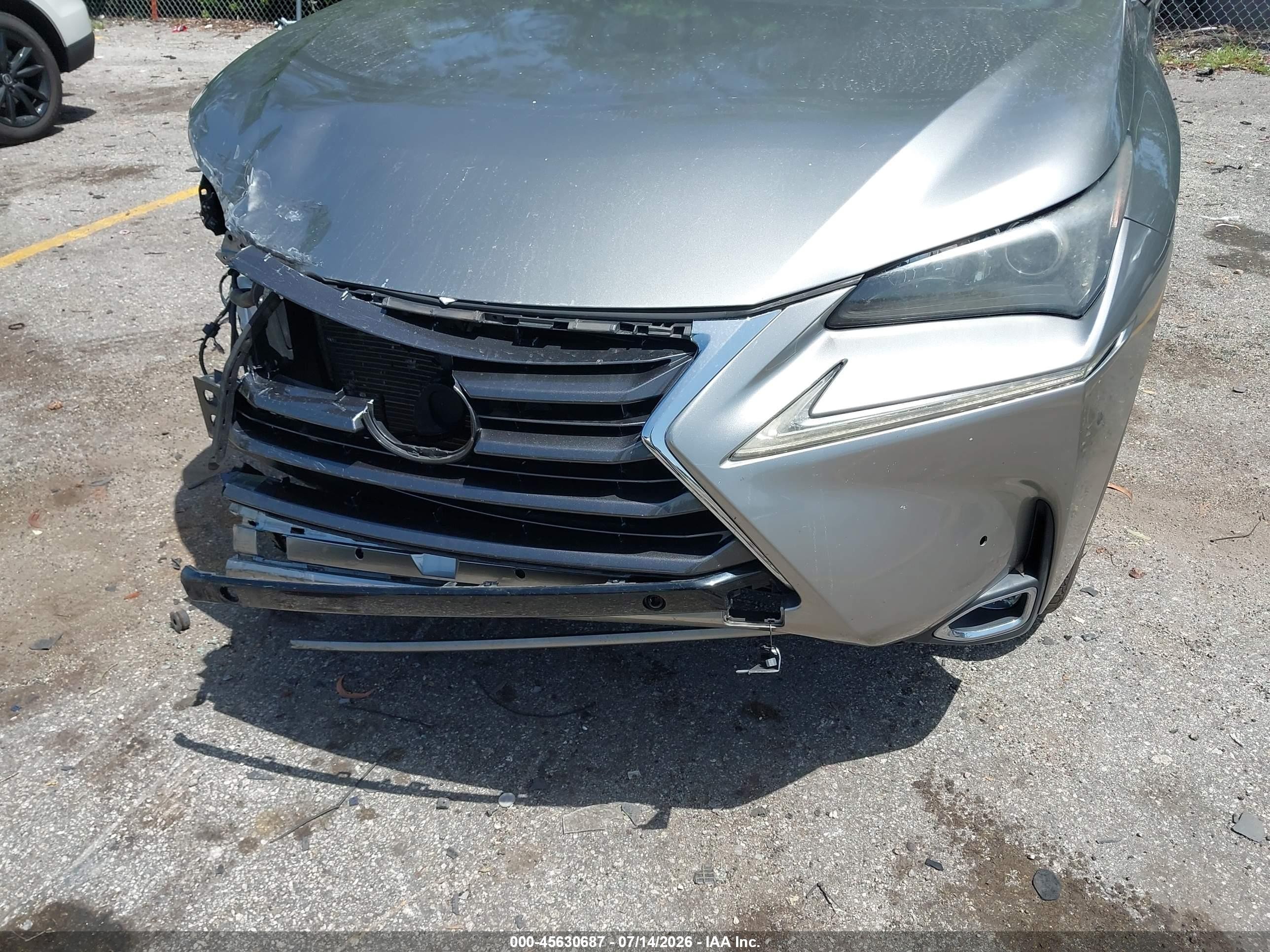 2015 Lexus Nx 200t   Silver vin: JTJYARBZ8F2019342