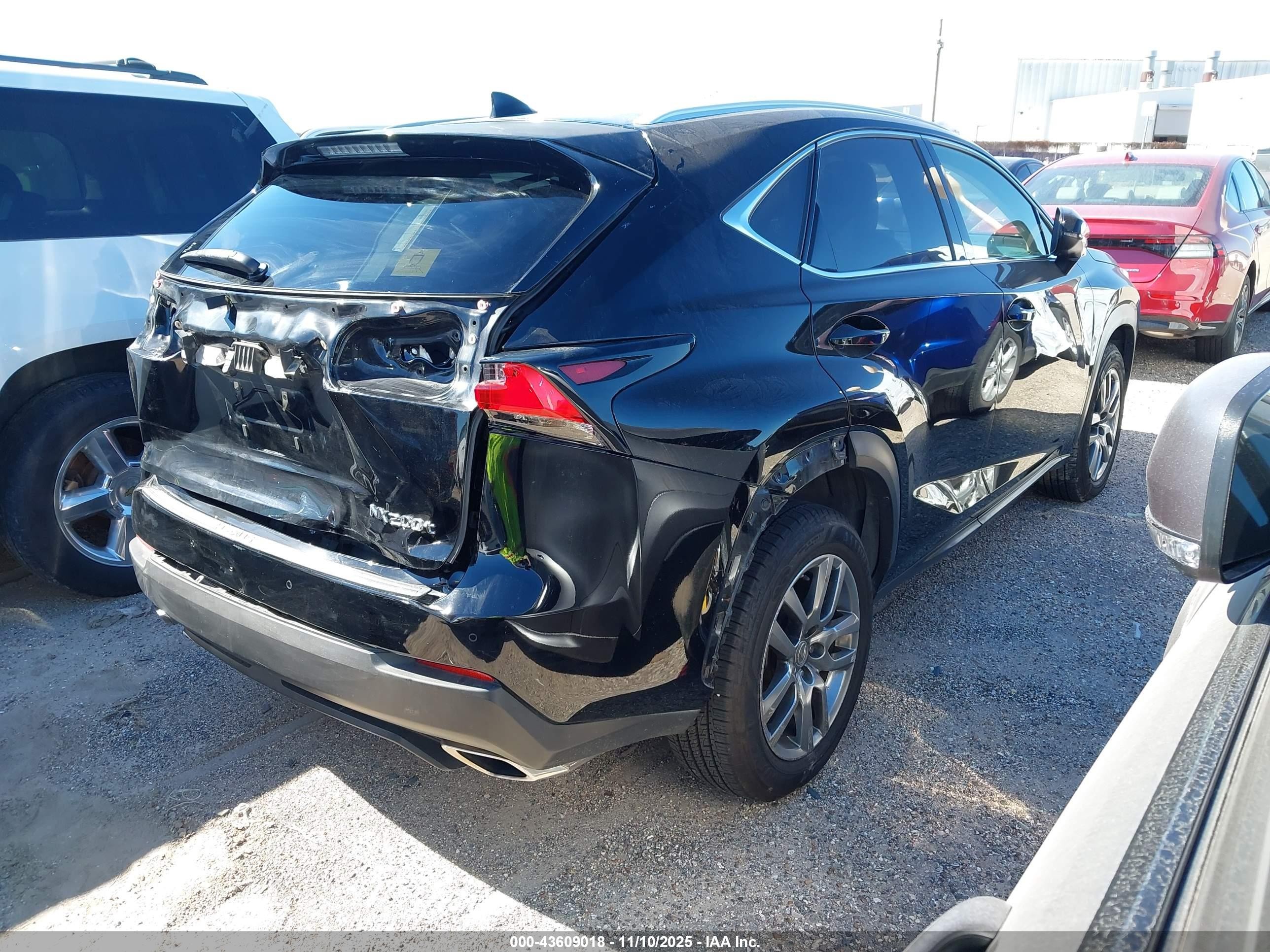 2015 Lexus Nx 200t   Black vin: JTJYARBZ9F2001691