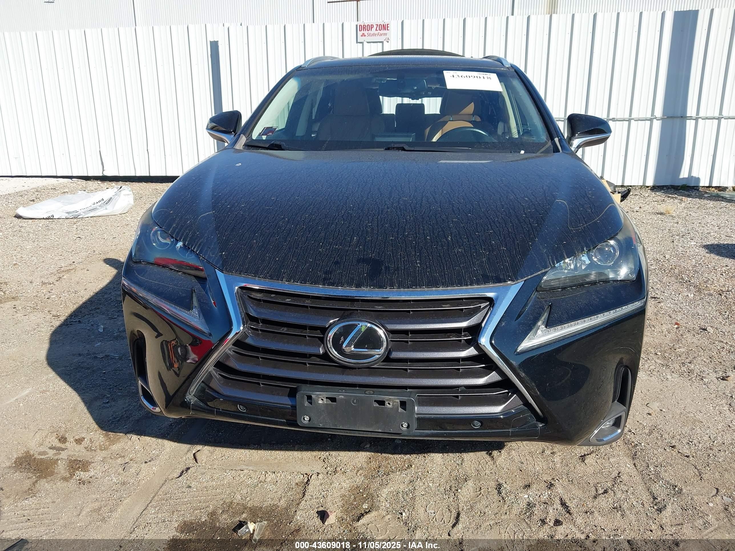 2015 Lexus Nx 200t   Black vin: JTJYARBZ9F2001691
