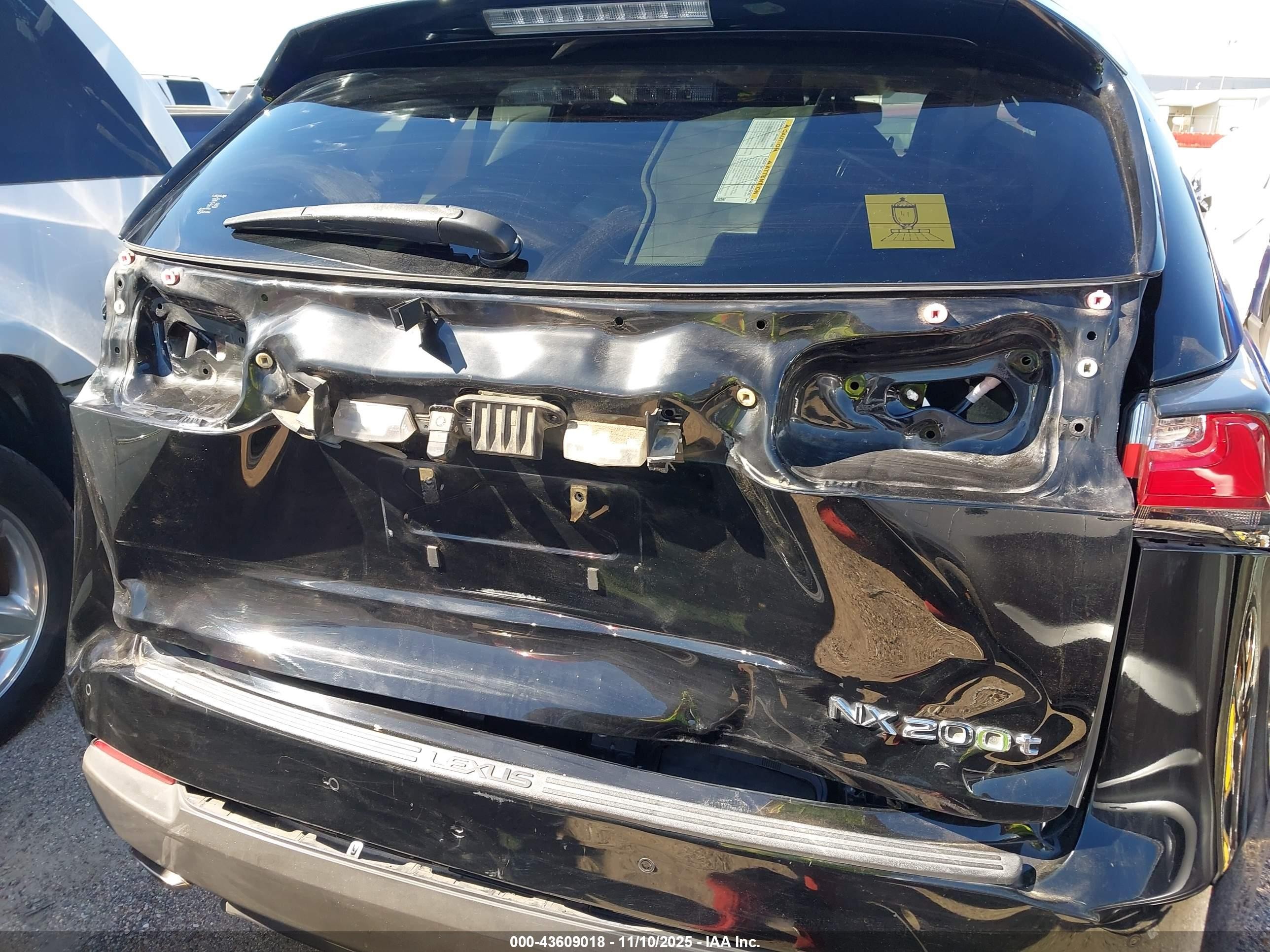 2015 Lexus Nx 200t   Black vin: JTJYARBZ9F2001691
