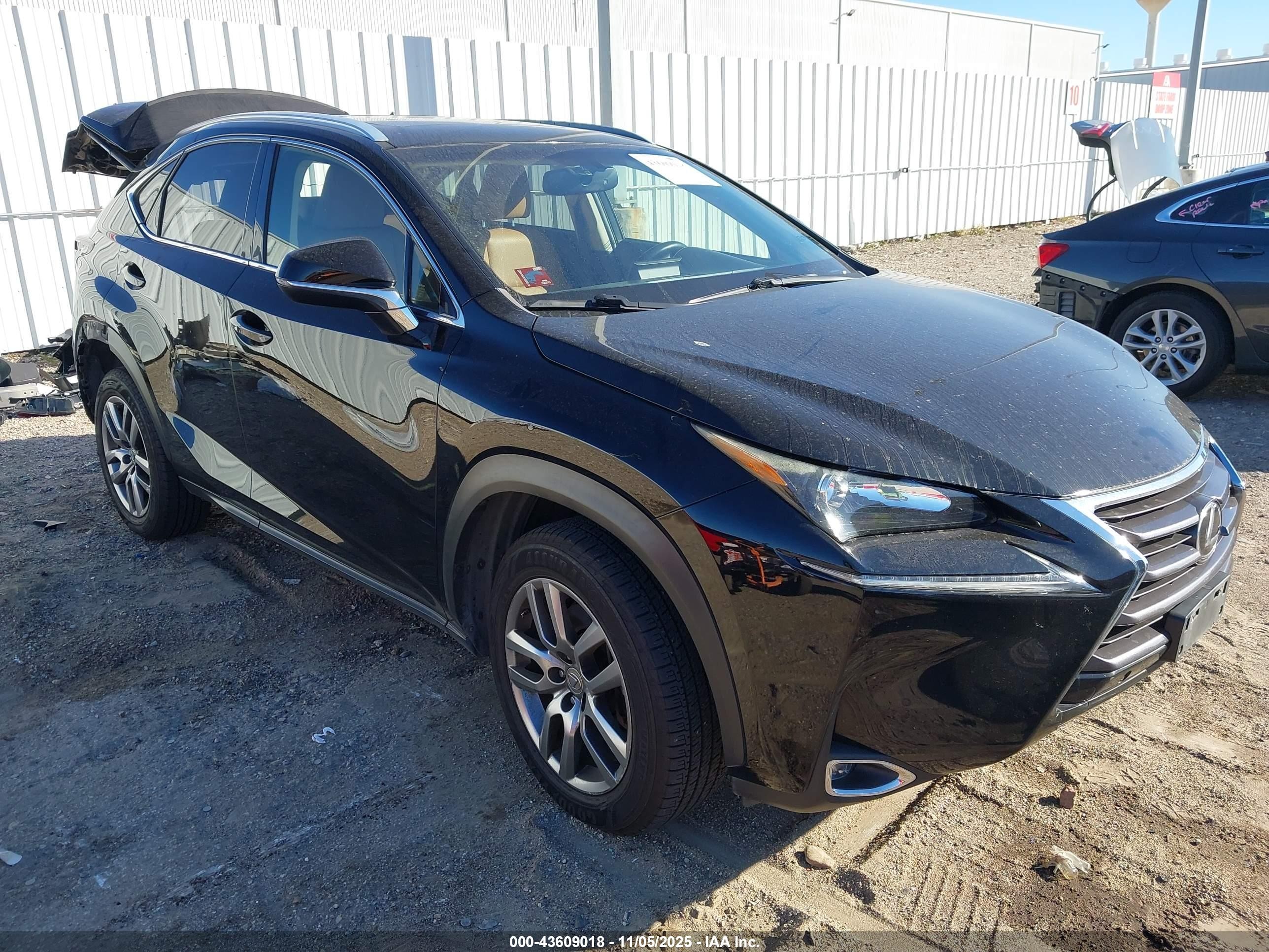 2015 Lexus Nx 200t   Black vin: JTJYARBZ9F2001691