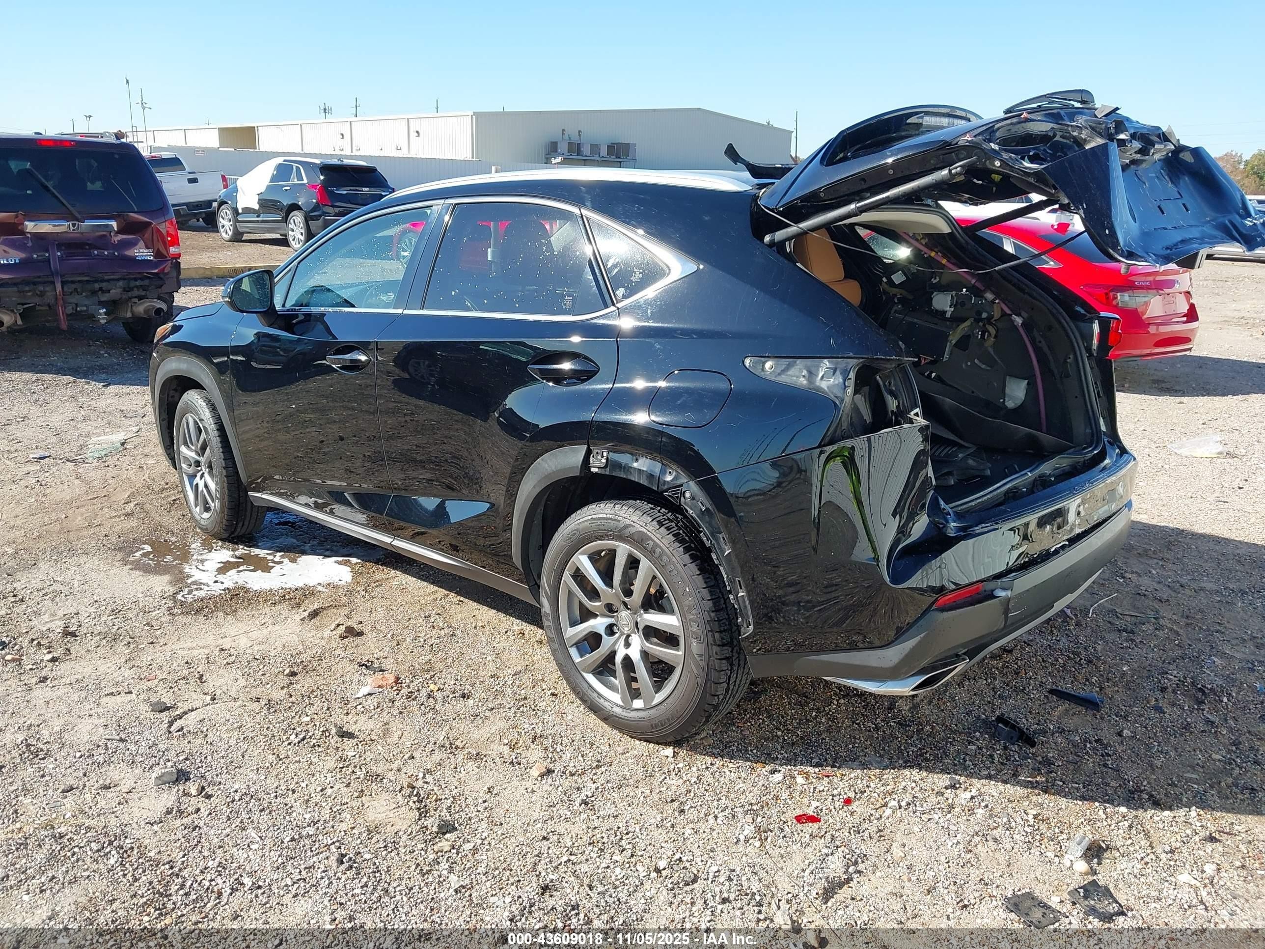 2015 Lexus Nx 200t   Black vin: JTJYARBZ9F2001691