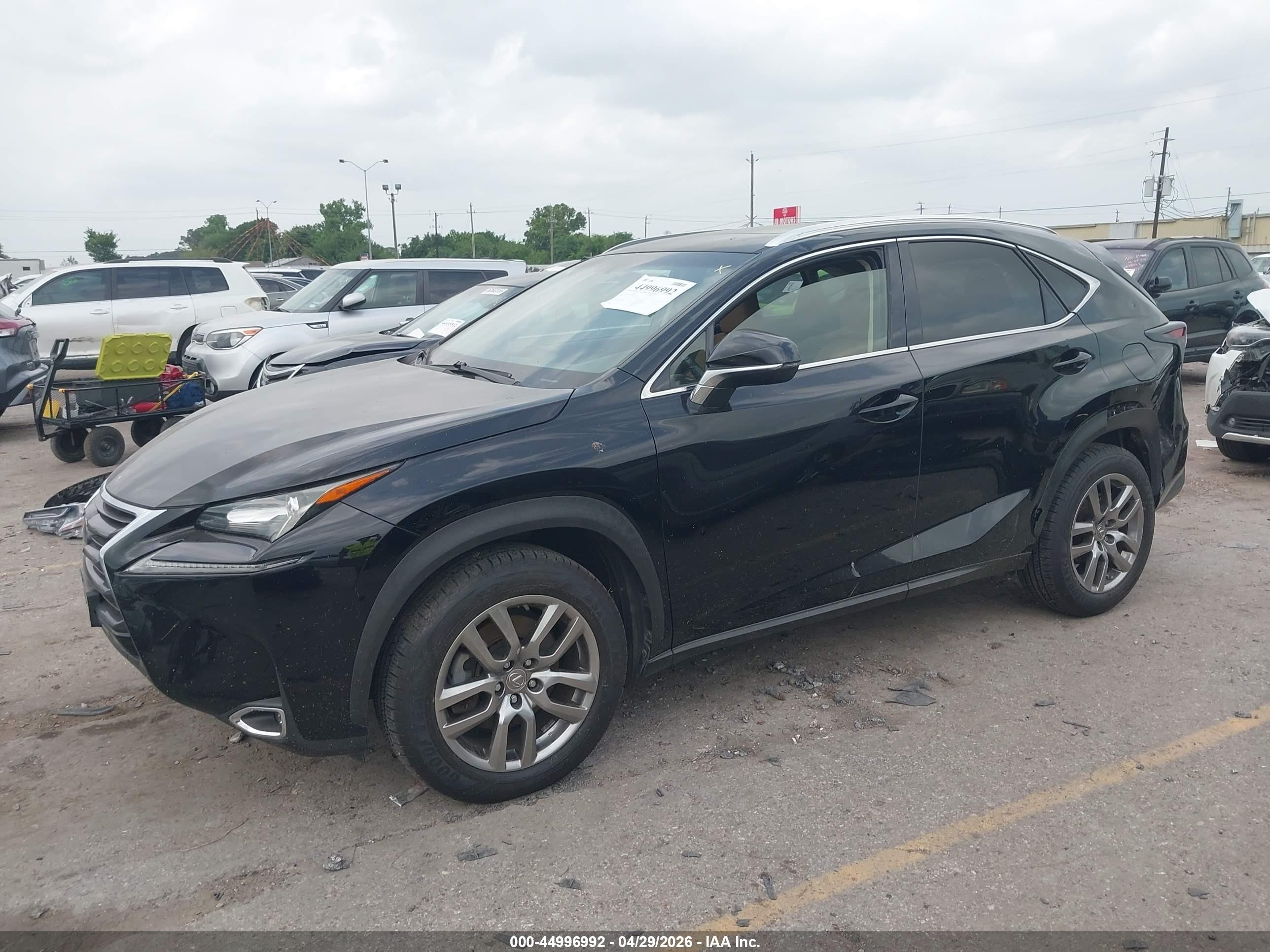 2015 Lexus Nx 200t   Black vin: JTJYARBZ9F2001691