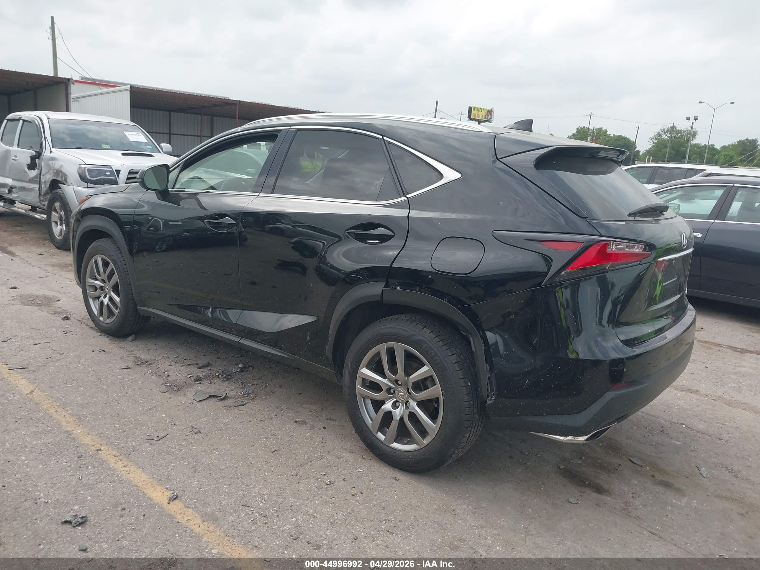 2015 Lexus Nx 200t   Black vin: JTJYARBZ9F2001691