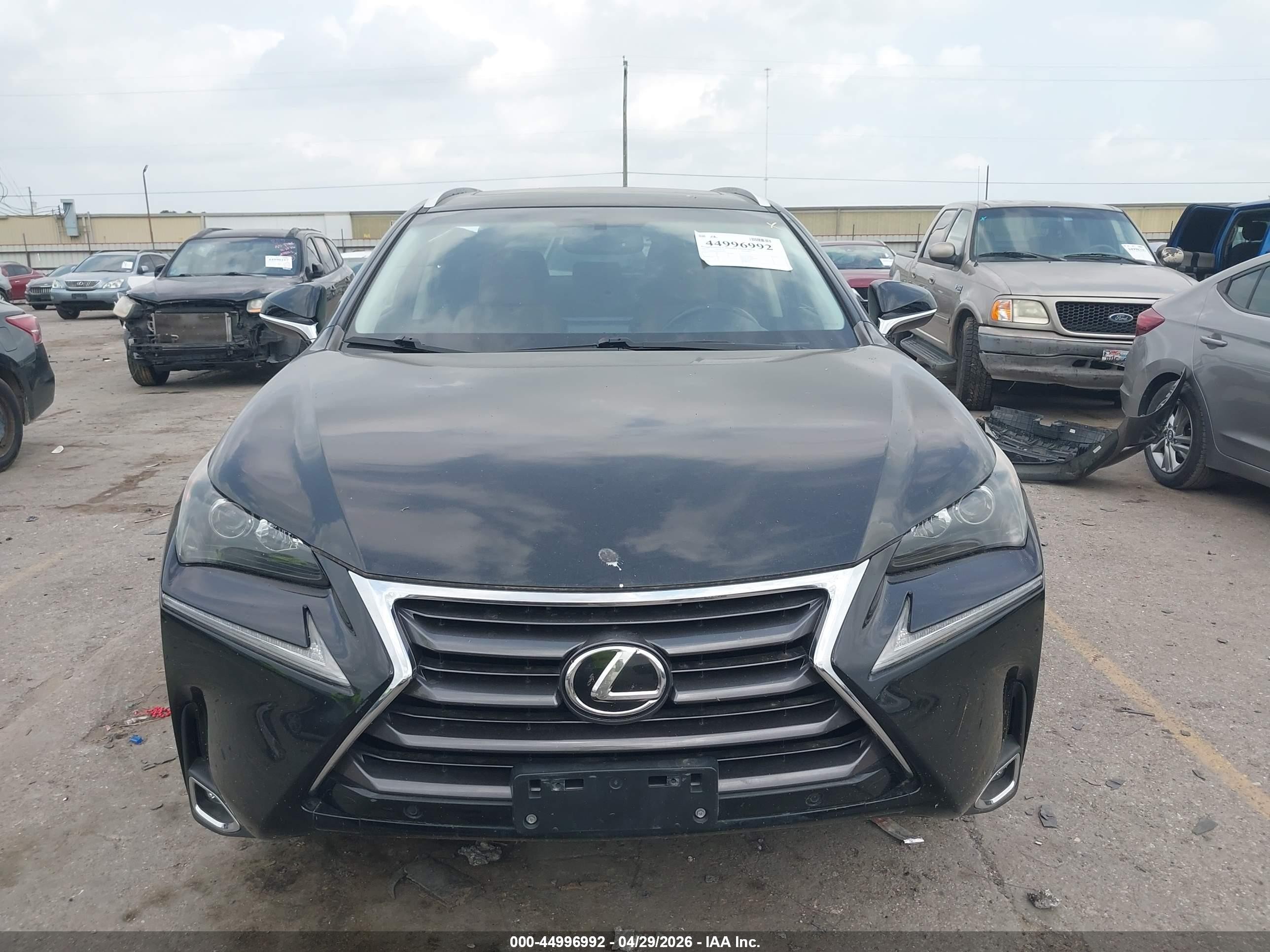 2015 Lexus Nx 200t   Black vin: JTJYARBZ9F2001691