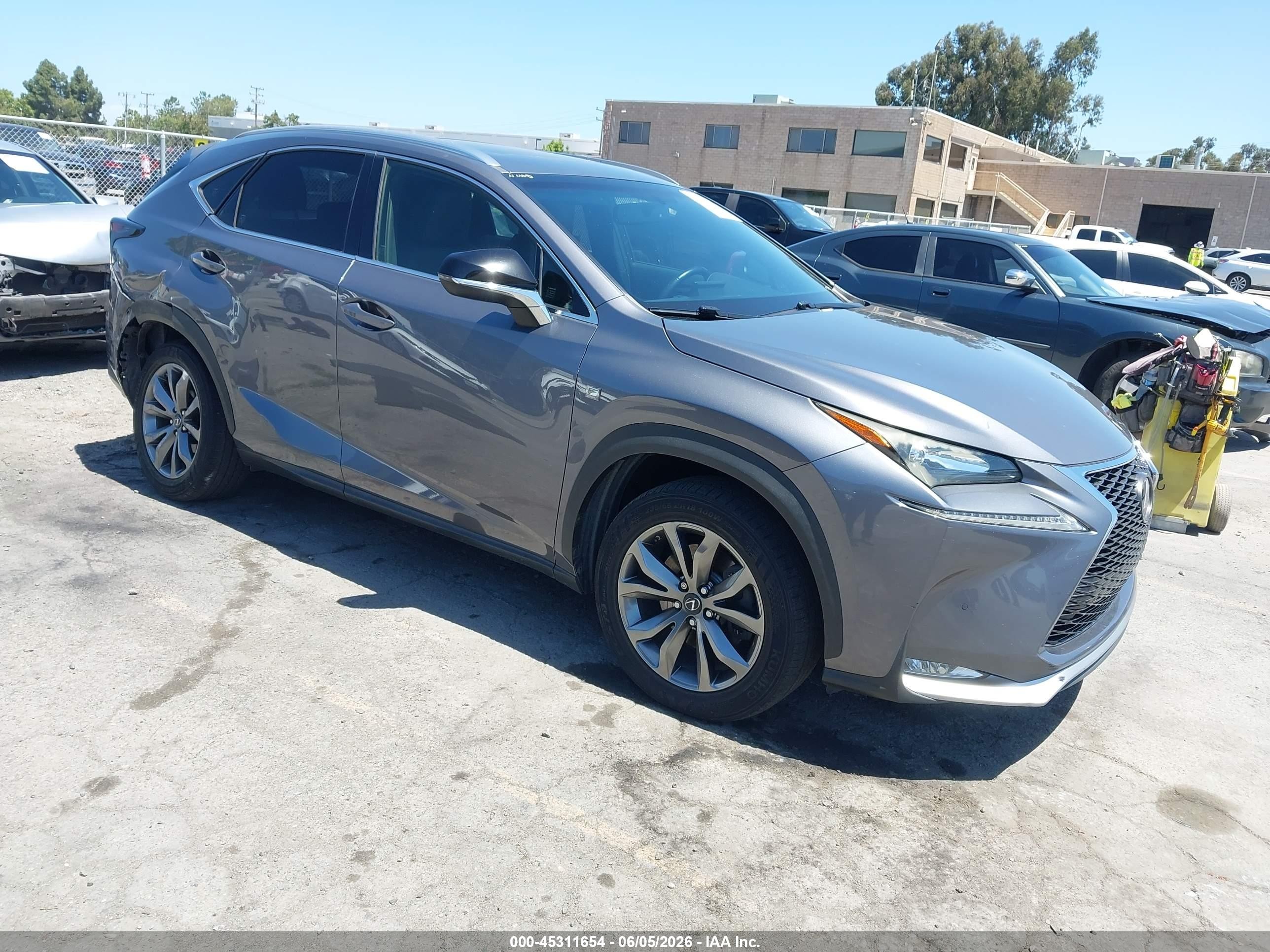 2015 Lexus Nx 200t F Sport Gray vin: JTJYARBZ9F2002078
