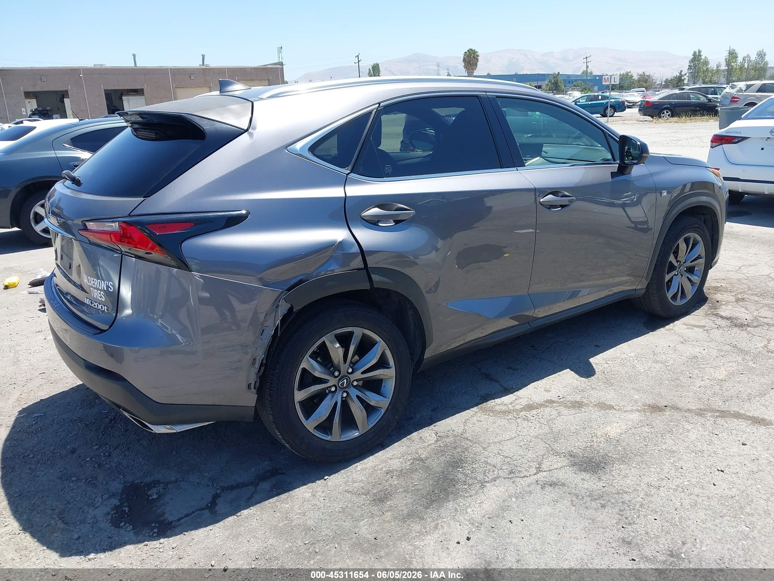 2015 Lexus Nx 200t F Sport Gray vin: JTJYARBZ9F2002078