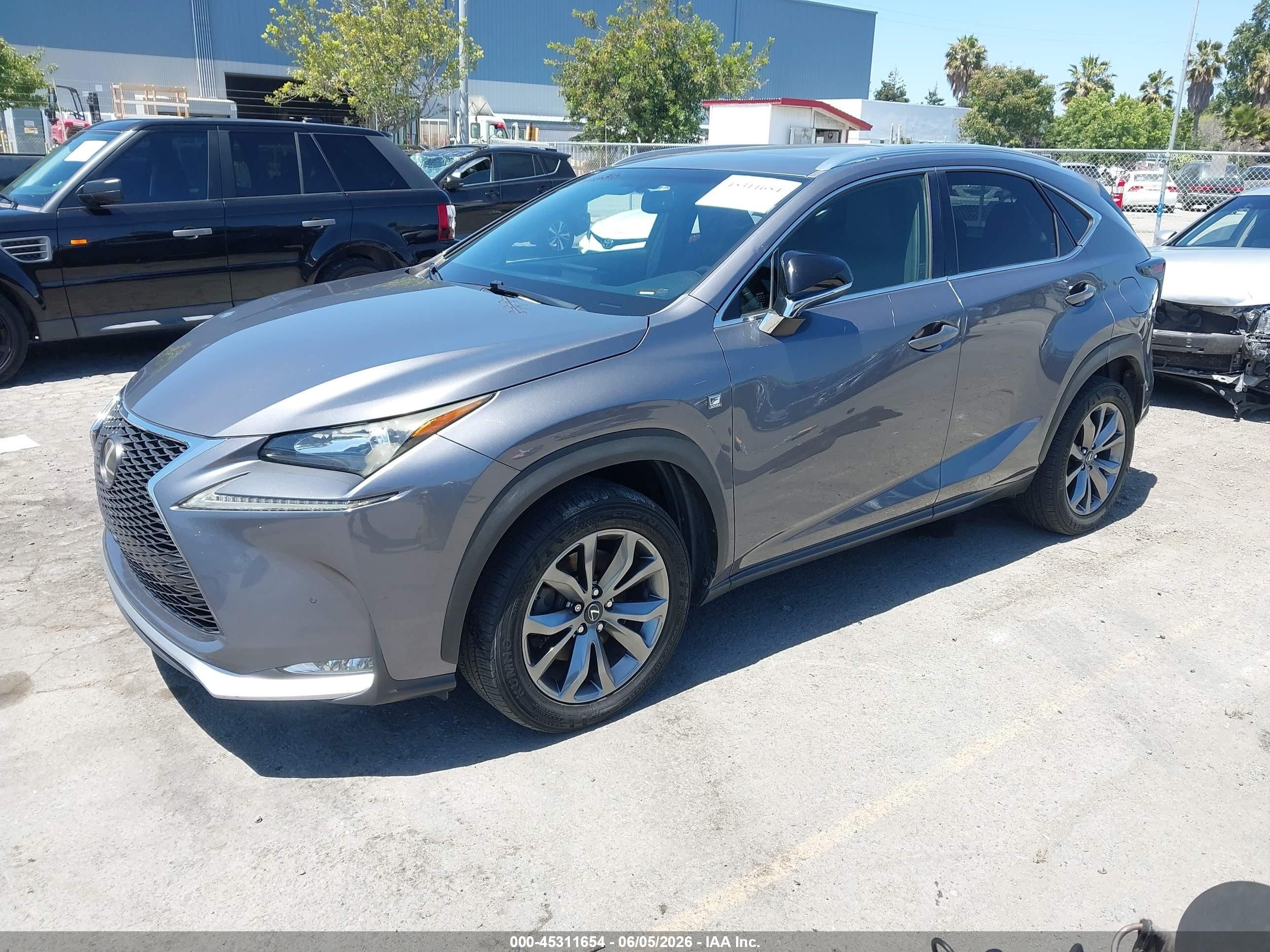 2015 Lexus Nx 200t F Sport Gray vin: JTJYARBZ9F2002078