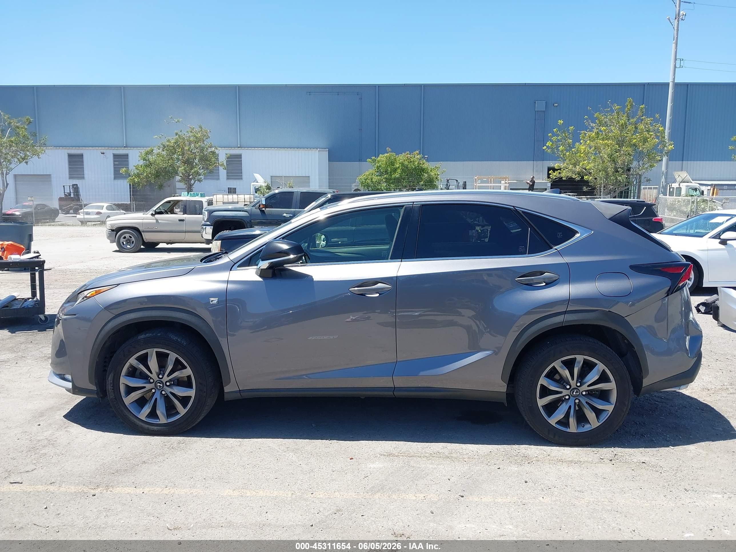 2015 Lexus Nx 200t F Sport Gray vin: JTJYARBZ9F2002078
