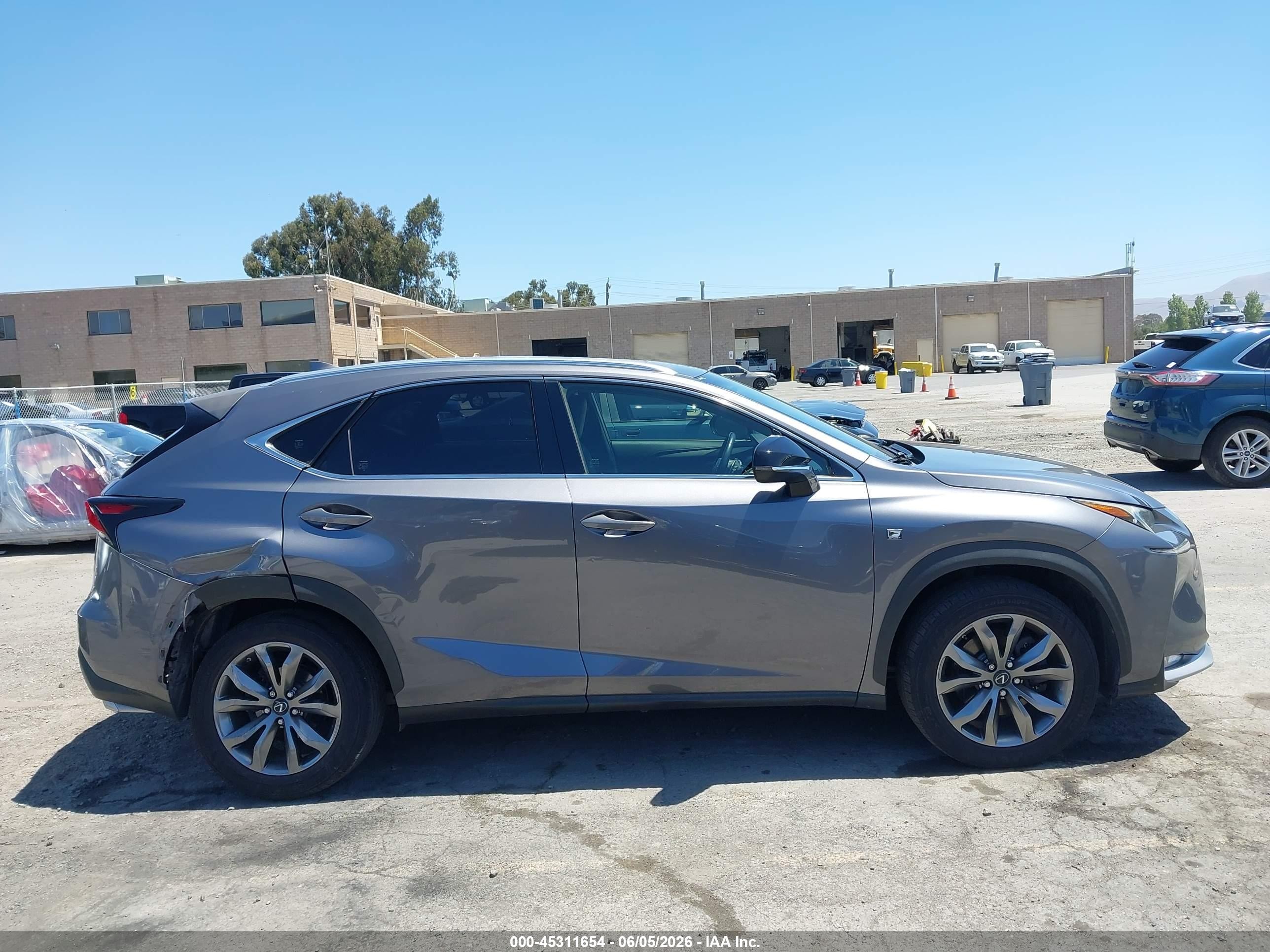 2015 Lexus Nx 200t F Sport Gray vin: JTJYARBZ9F2002078