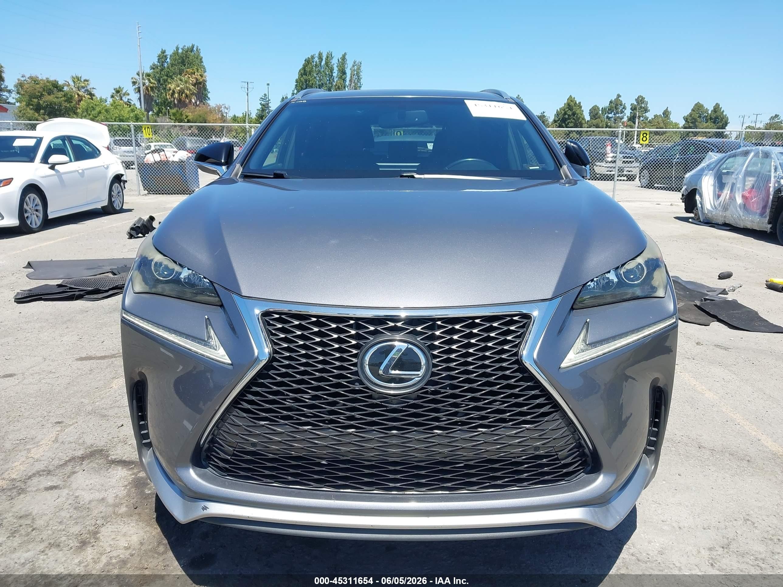 2015 Lexus Nx 200t F Sport Gray vin: JTJYARBZ9F2002078