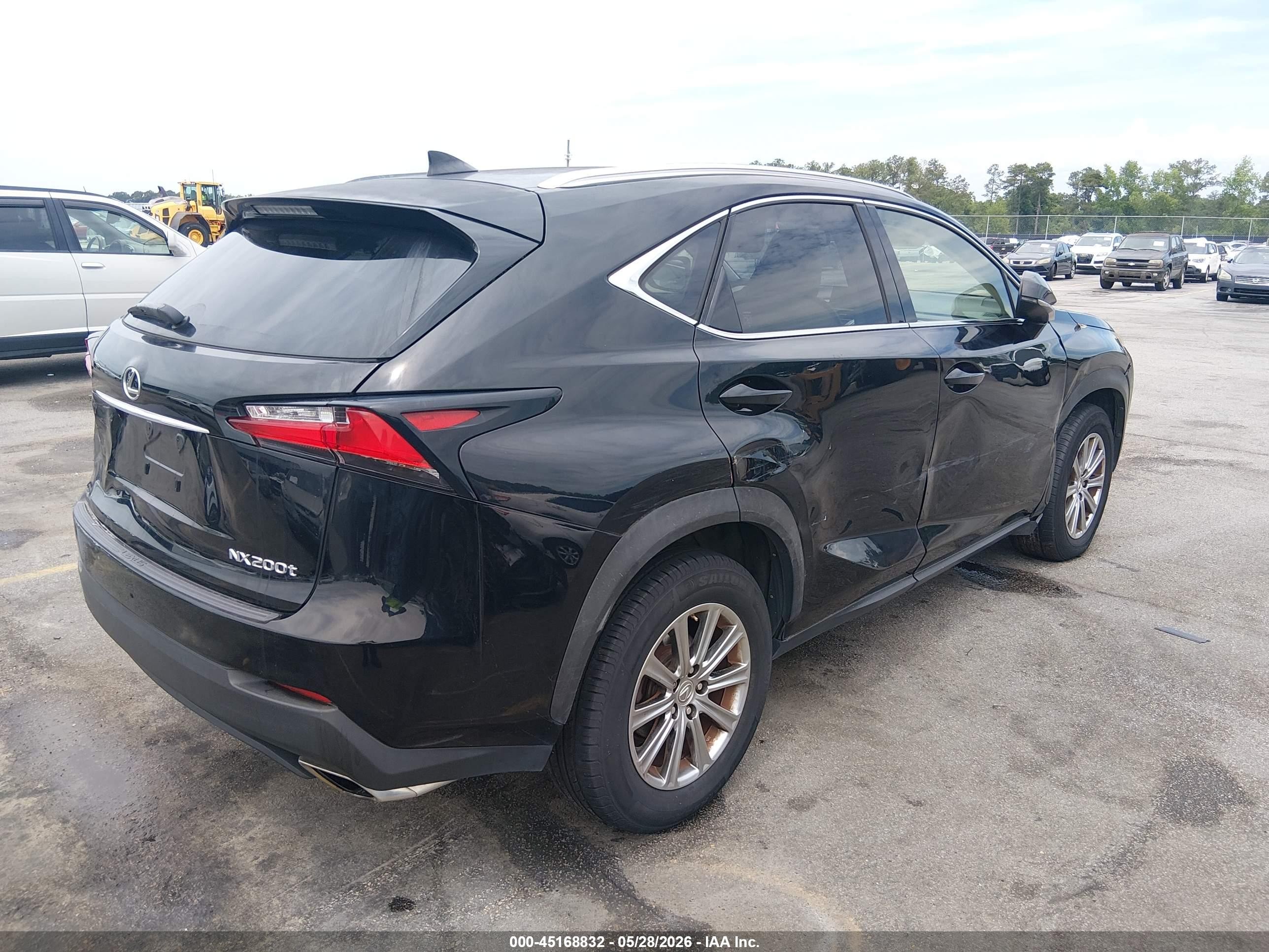 2015 Lexus Nx 200t   Black vin: JTJYARBZ9F2010410