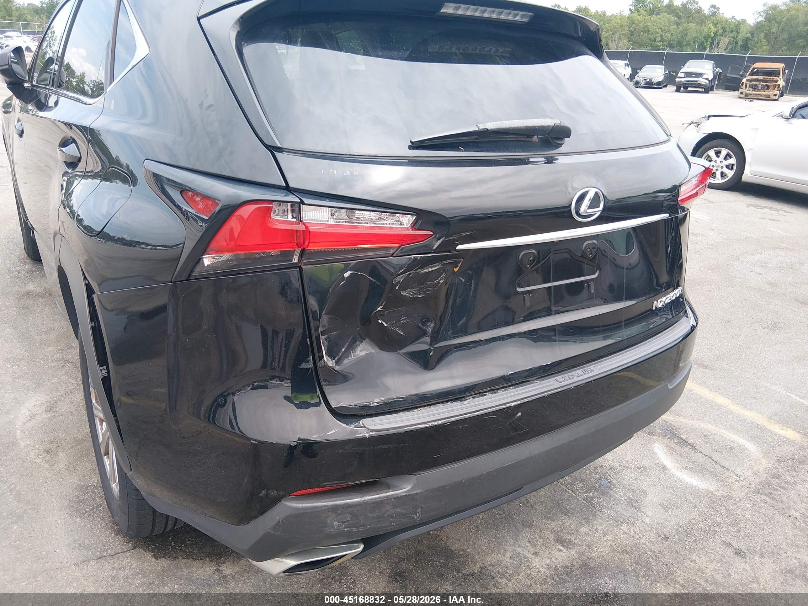 2015 Lexus Nx 200t   Black vin: JTJYARBZ9F2010410