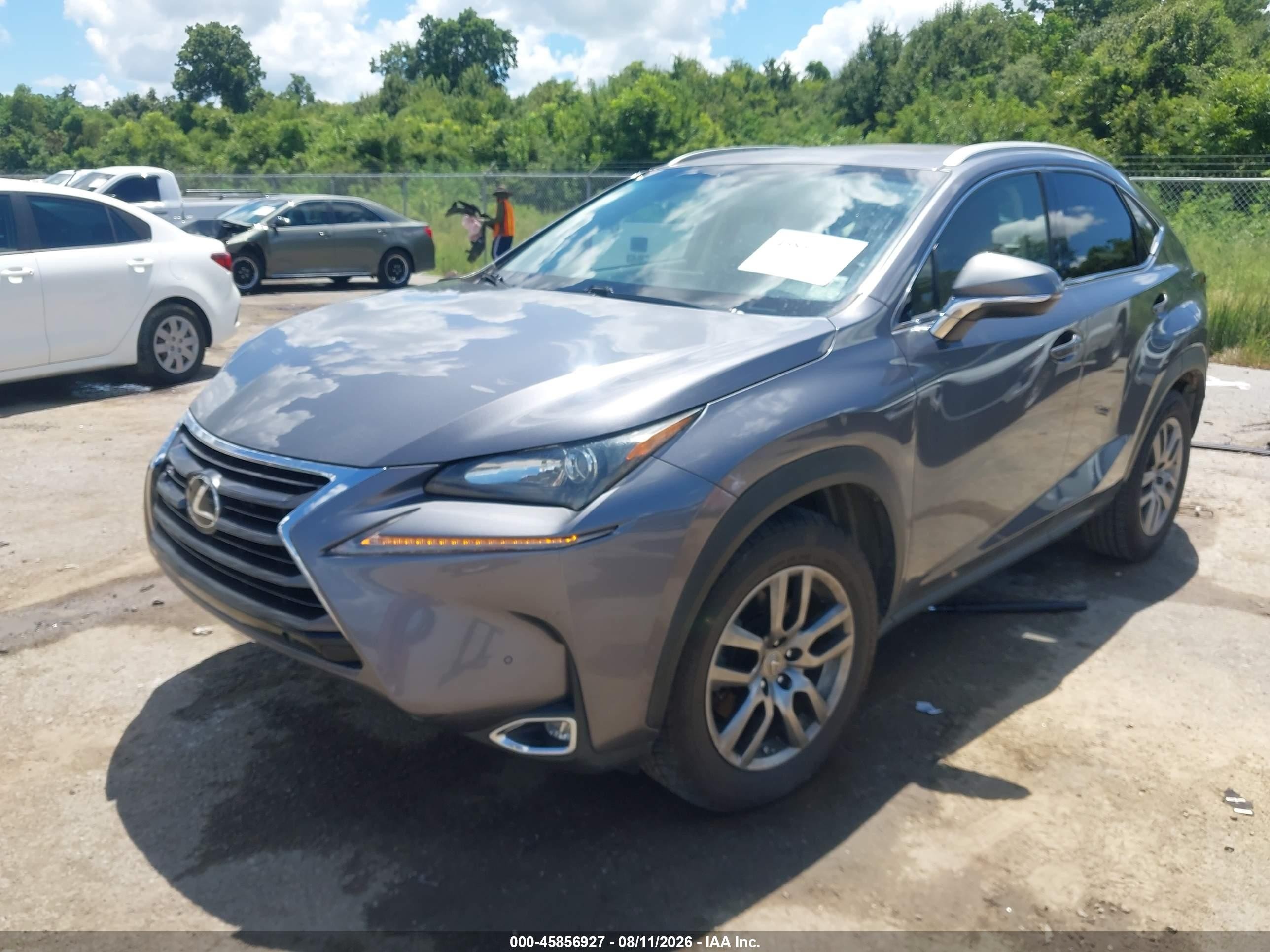 2015 Lexus Nx 200t Gray vin: JTJYARBZ9F2011203