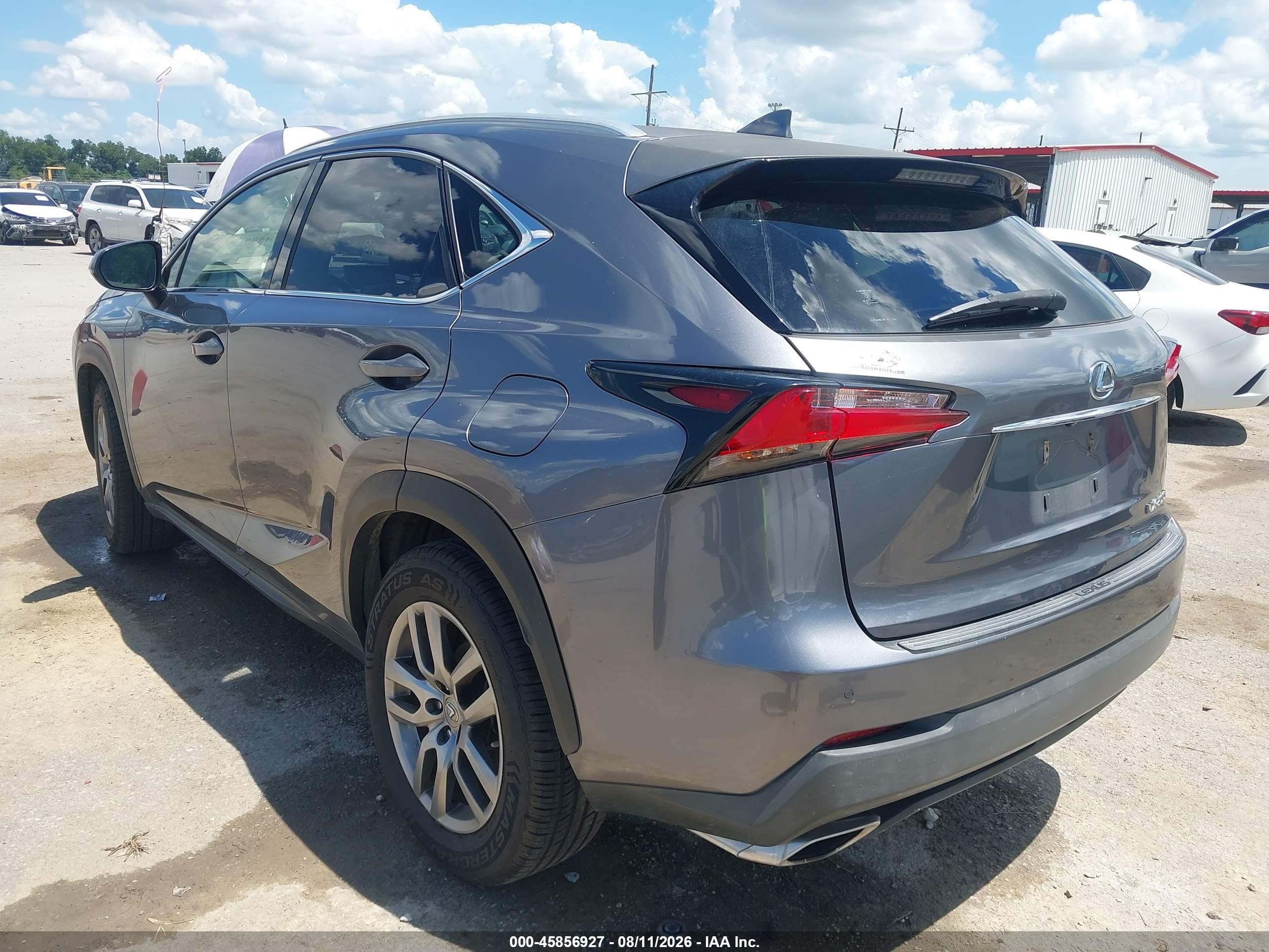 2015 Lexus Nx 200t Gray vin: JTJYARBZ9F2011203
