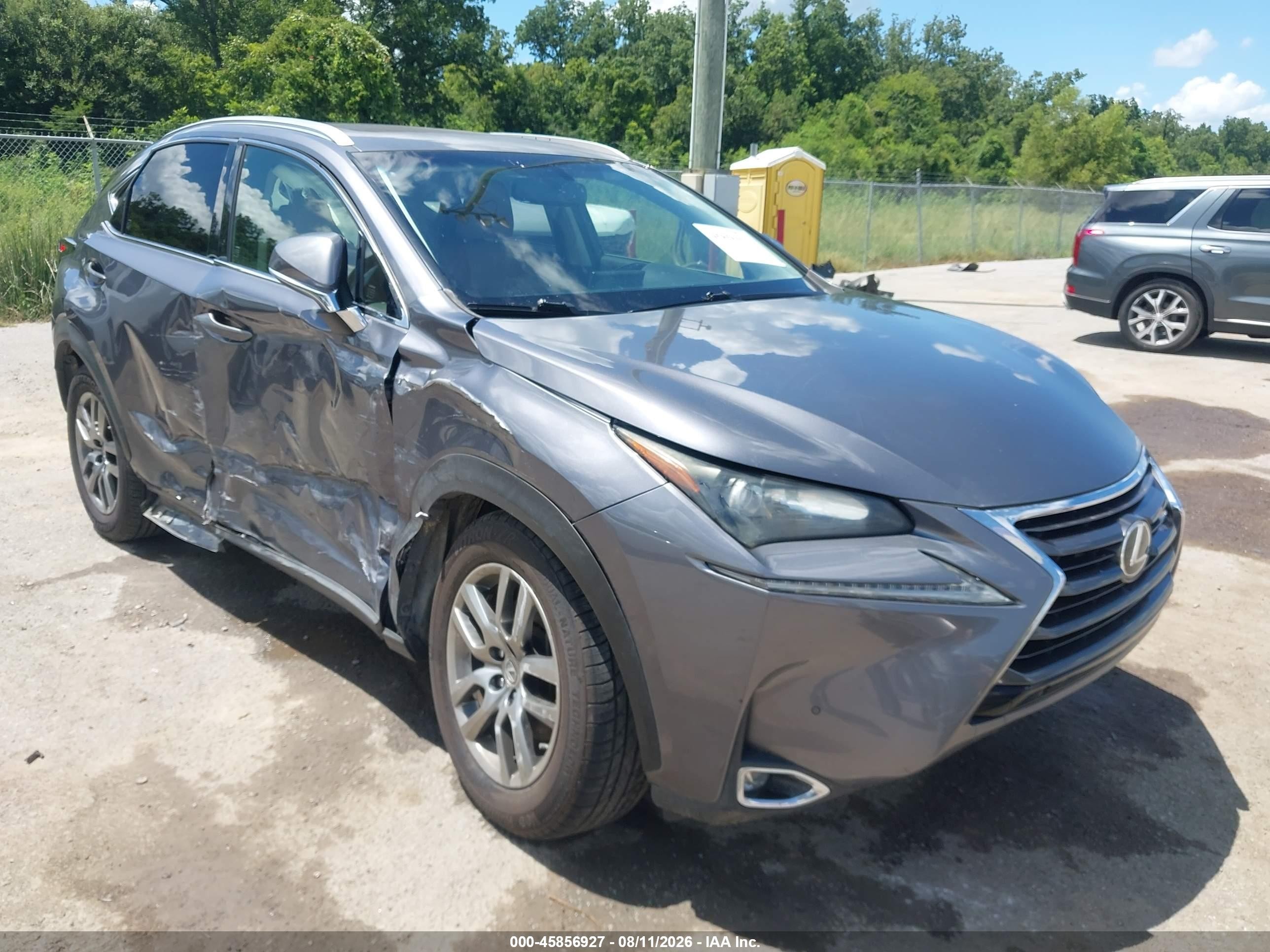 2015 Lexus Nx 200t Gray vin: JTJYARBZ9F2011203