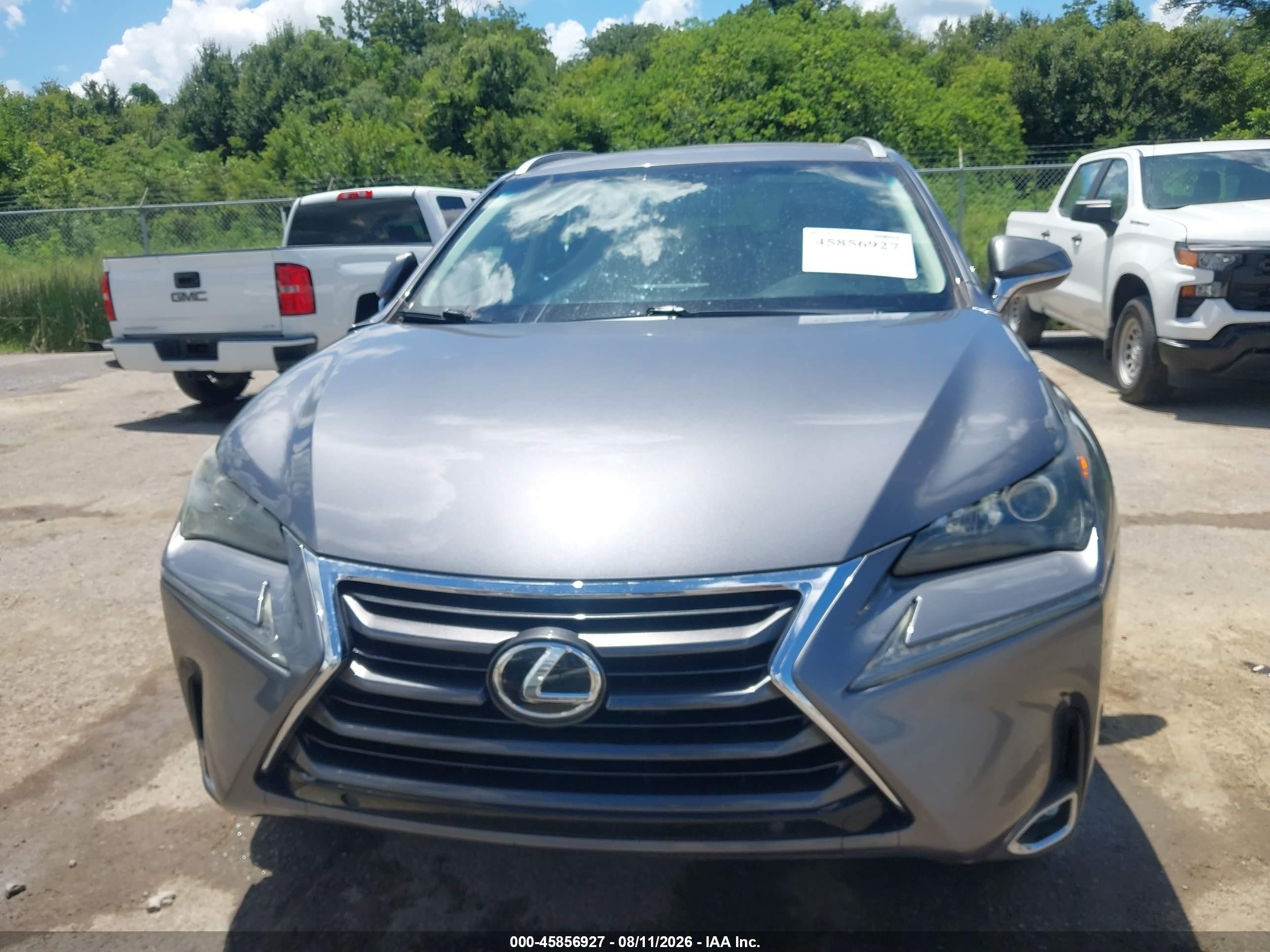 2015 Lexus Nx 200t Gray vin: JTJYARBZ9F2011203
