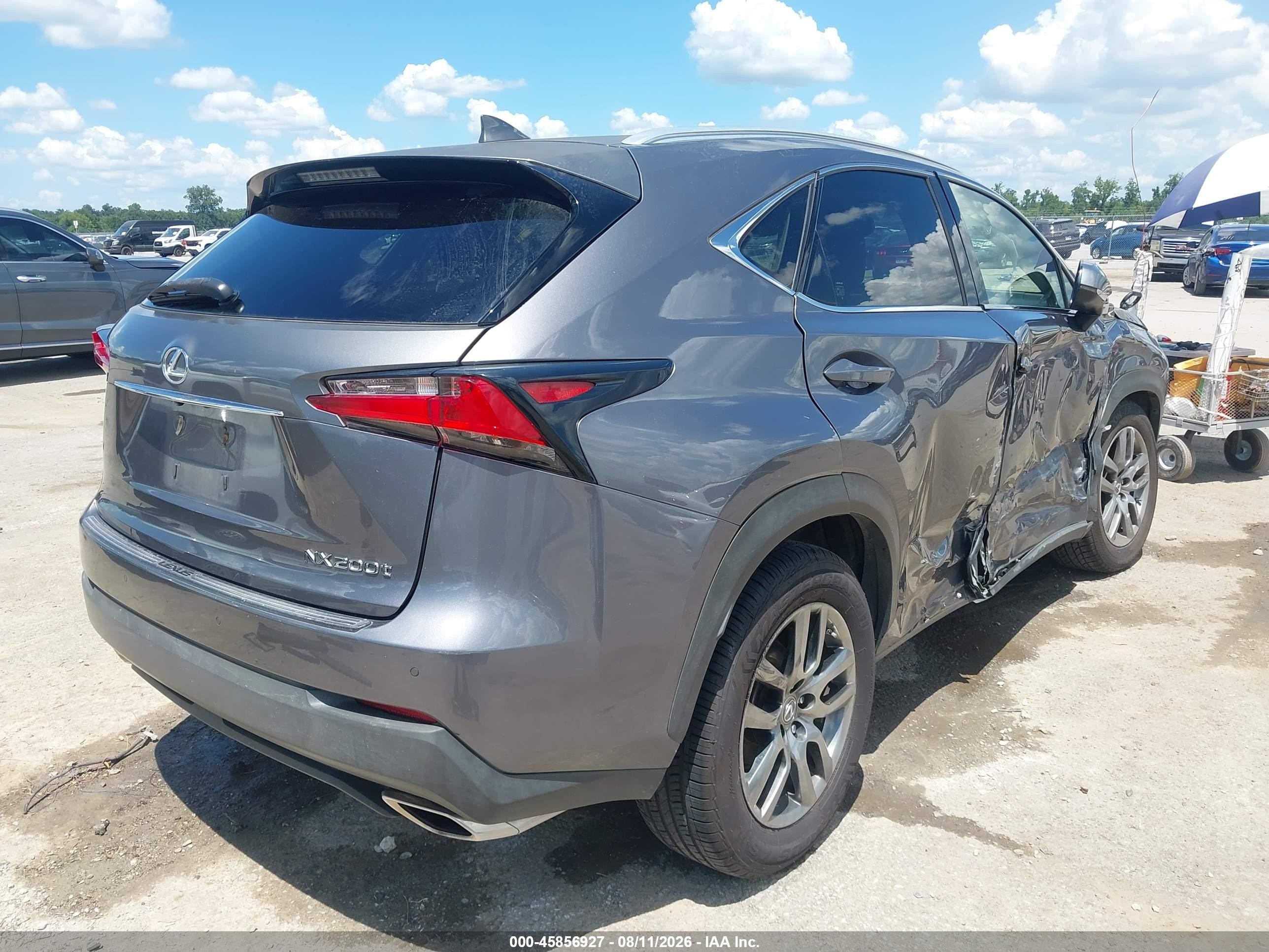 2015 Lexus Nx 200t Gray vin: JTJYARBZ9F2011203