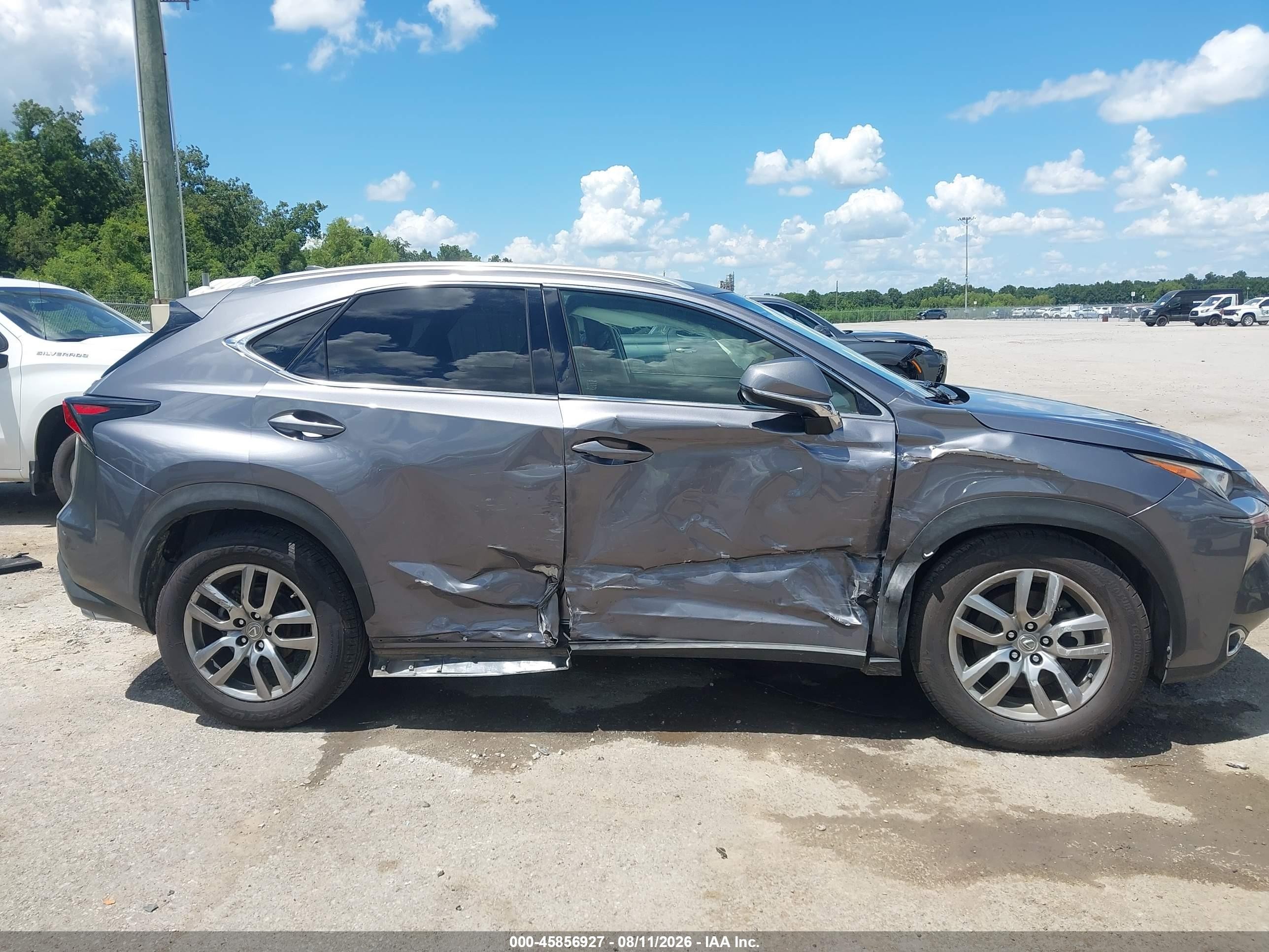 2015 Lexus Nx 200t Gray vin: JTJYARBZ9F2011203