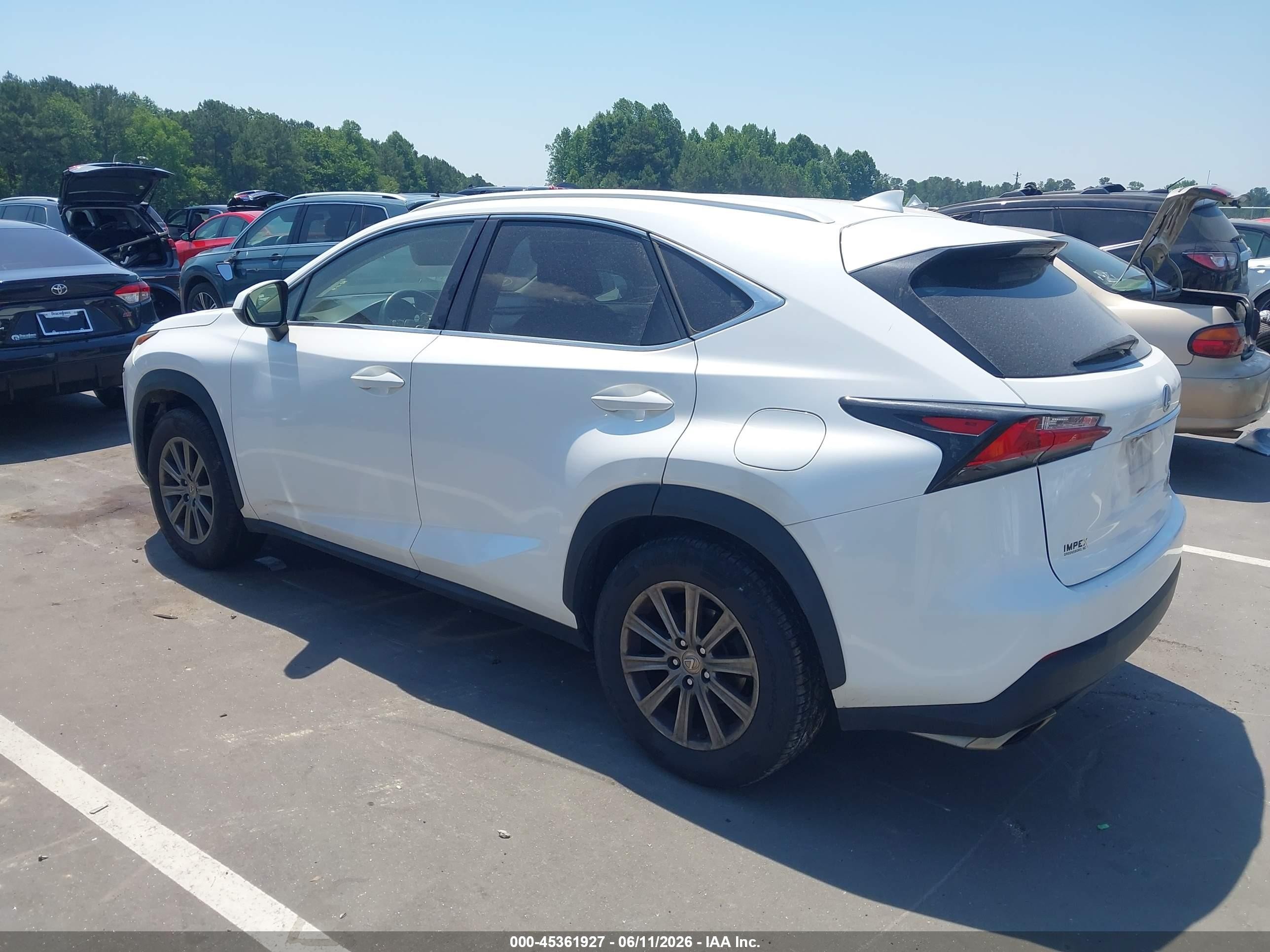 2016 Lexus Nx 200t White vin: JTJYARBZ9G2022462