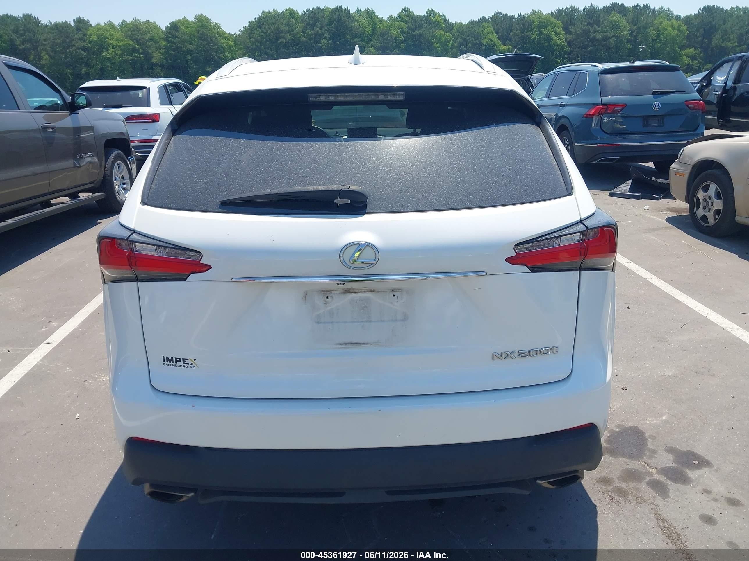 2016 Lexus Nx 200t White vin: JTJYARBZ9G2022462